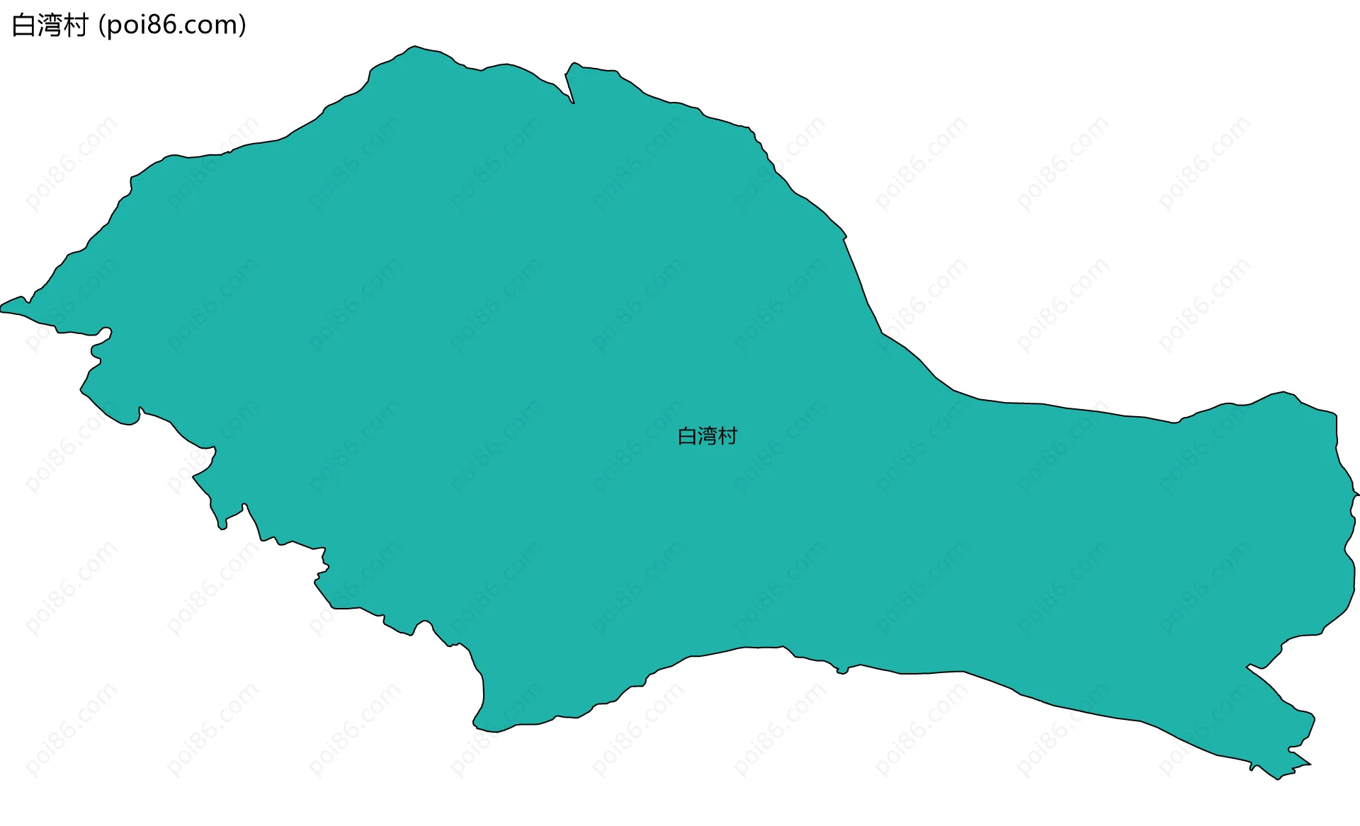 白湾村边界地图