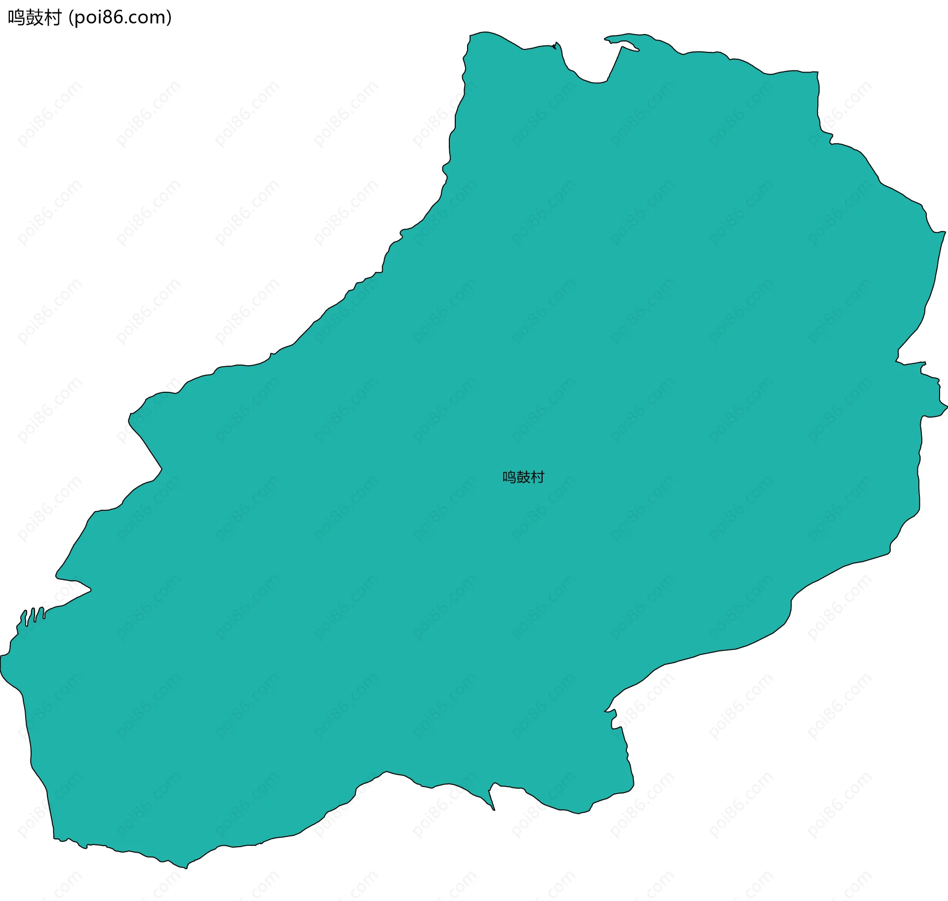 鸣鼓村边界地图