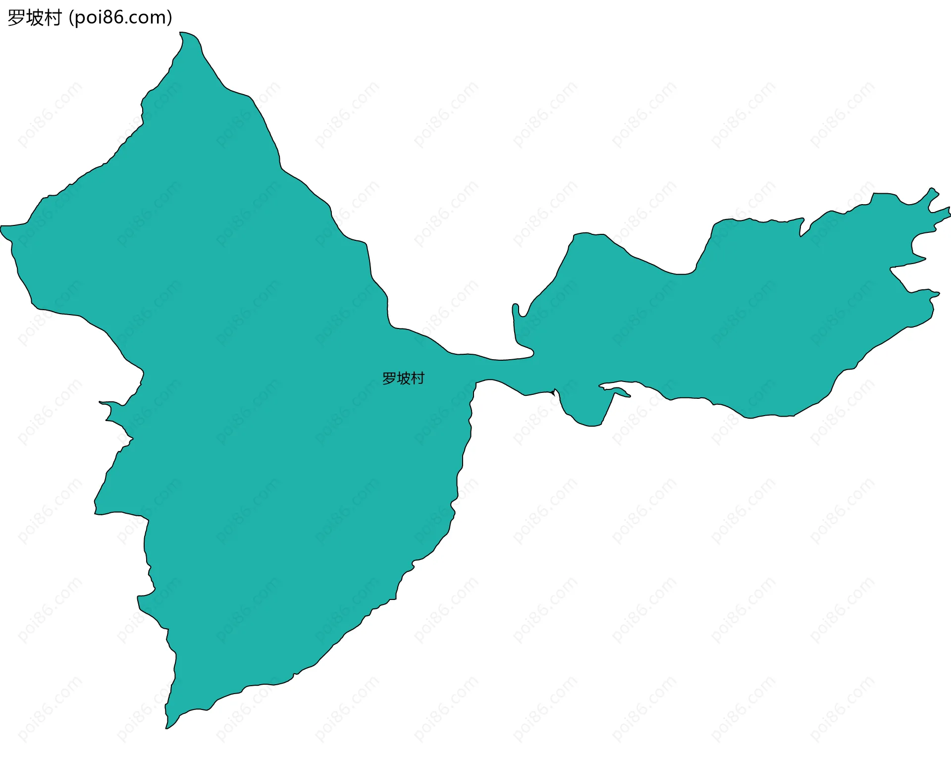 罗坡村边界地图