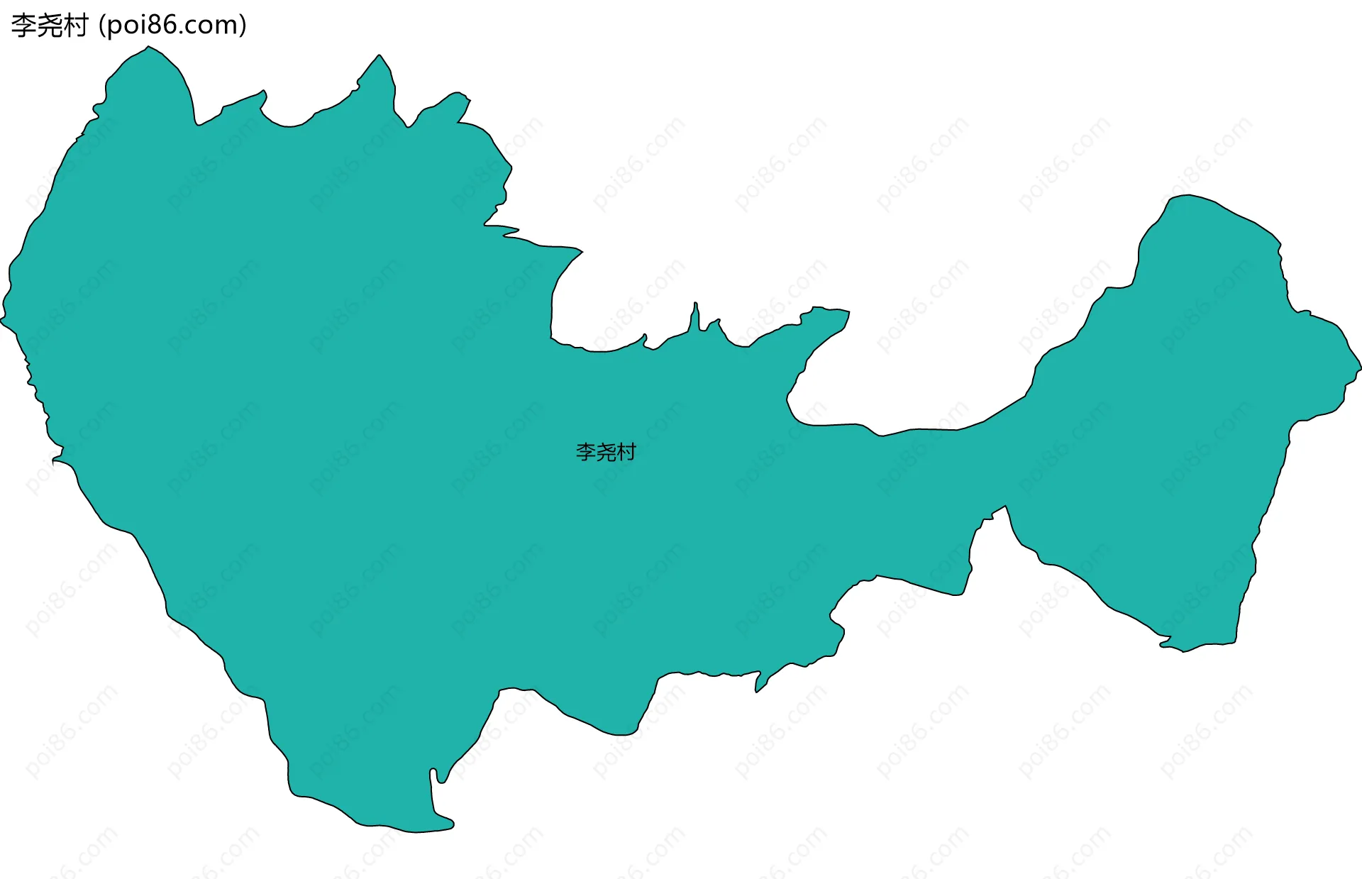 李尧村边界地图