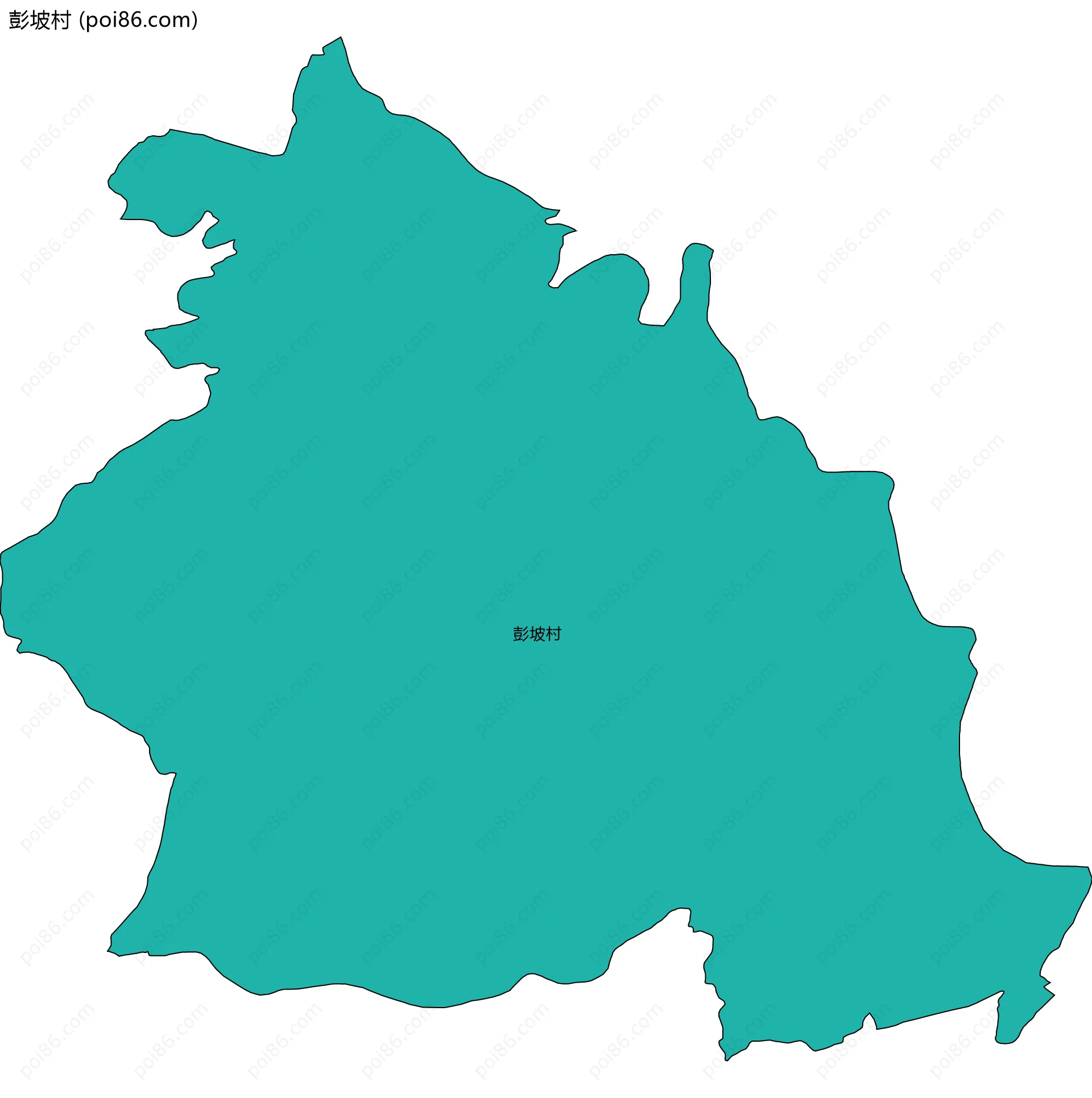 彭坡村边界地图