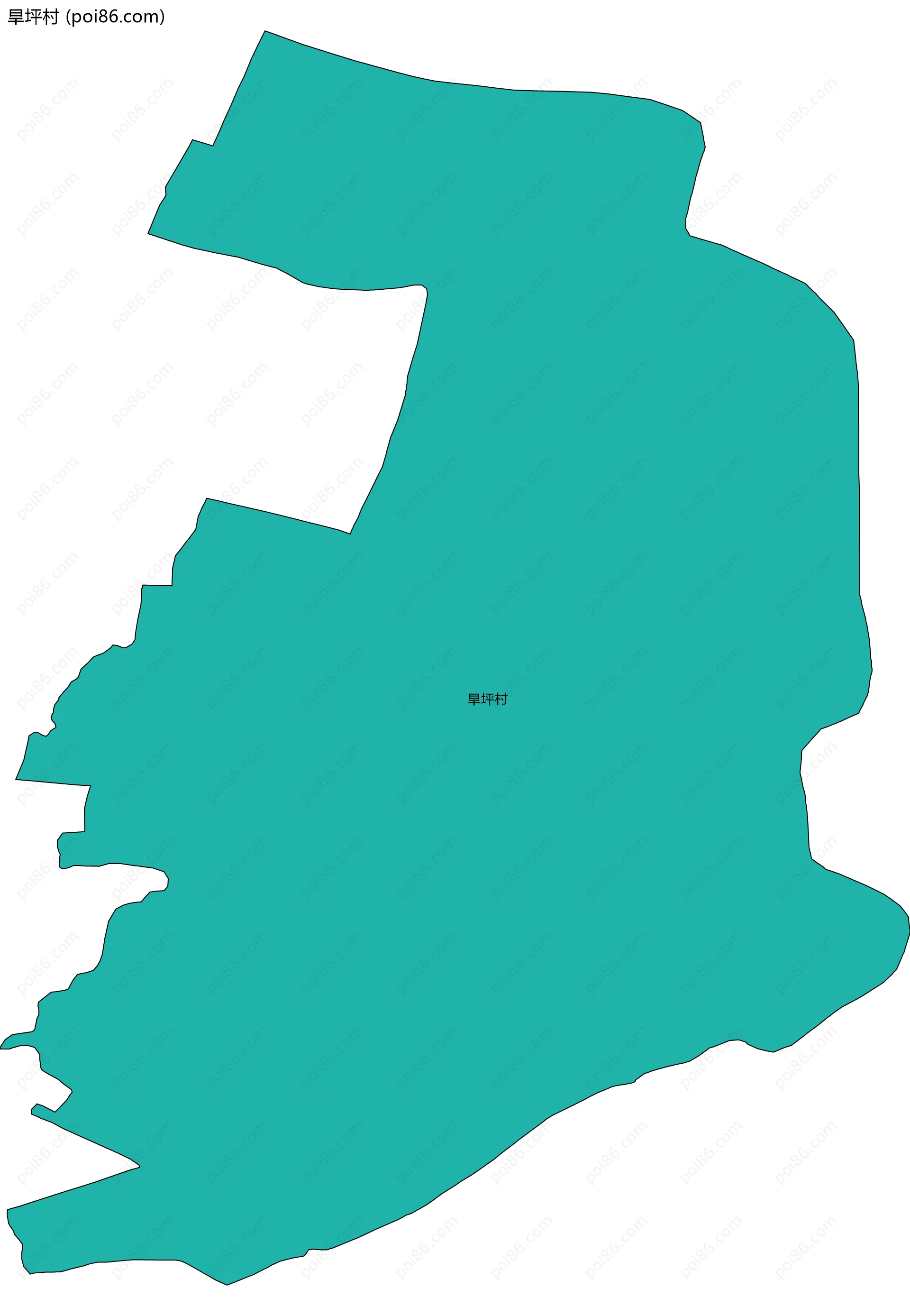 旱坪村边界地图