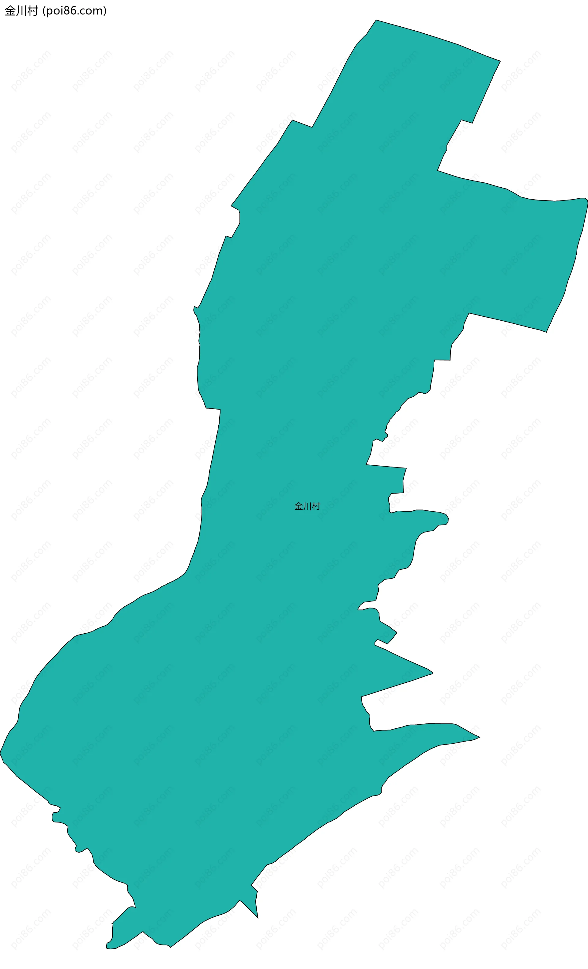 金川村边界地图