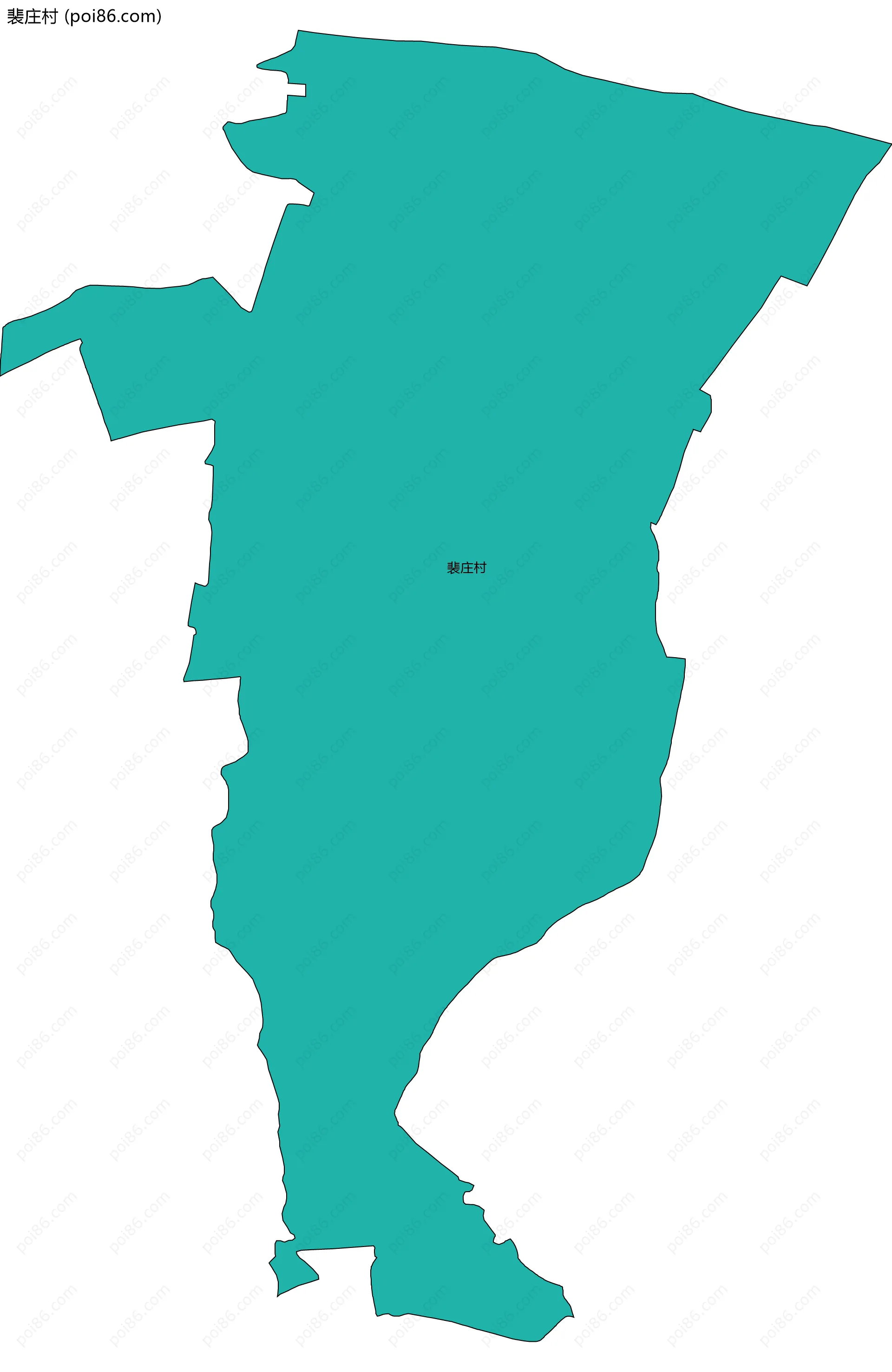 裴庄村边界地图