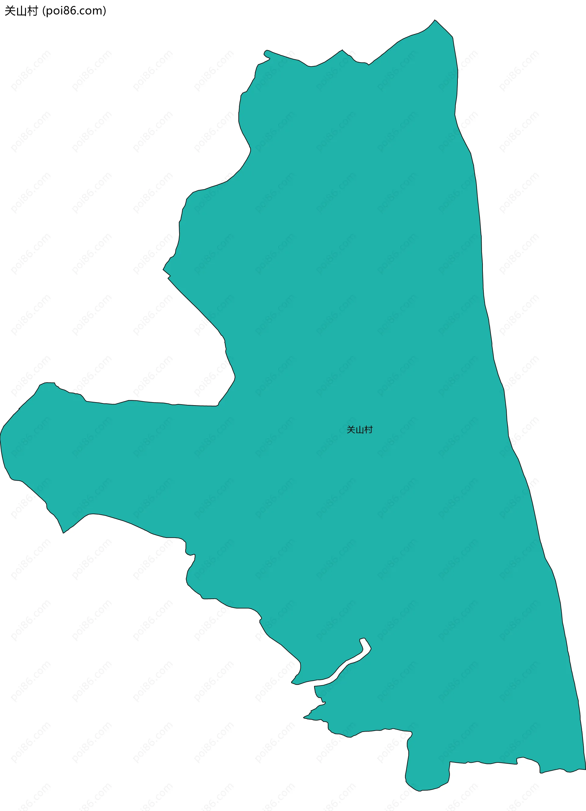 关山村边界地图