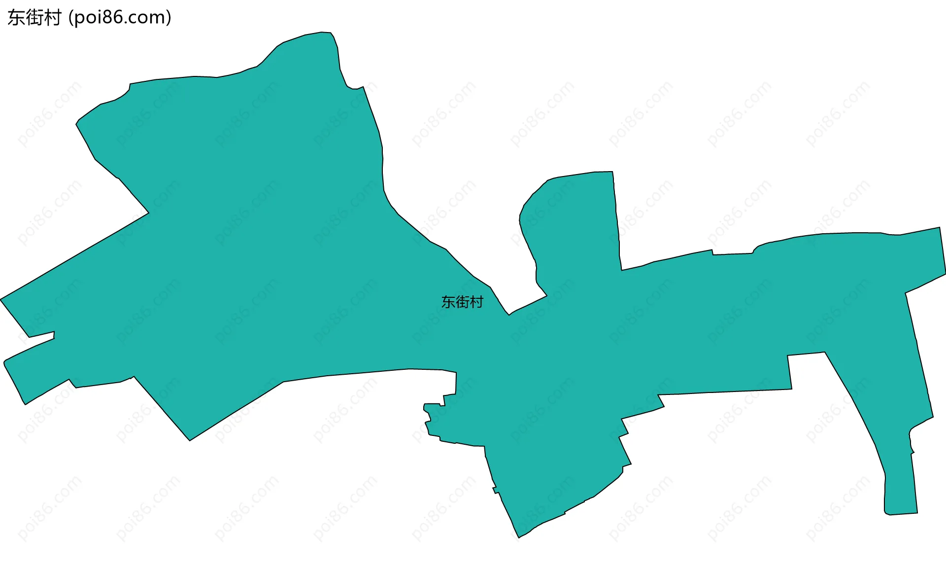 东街村边界地图