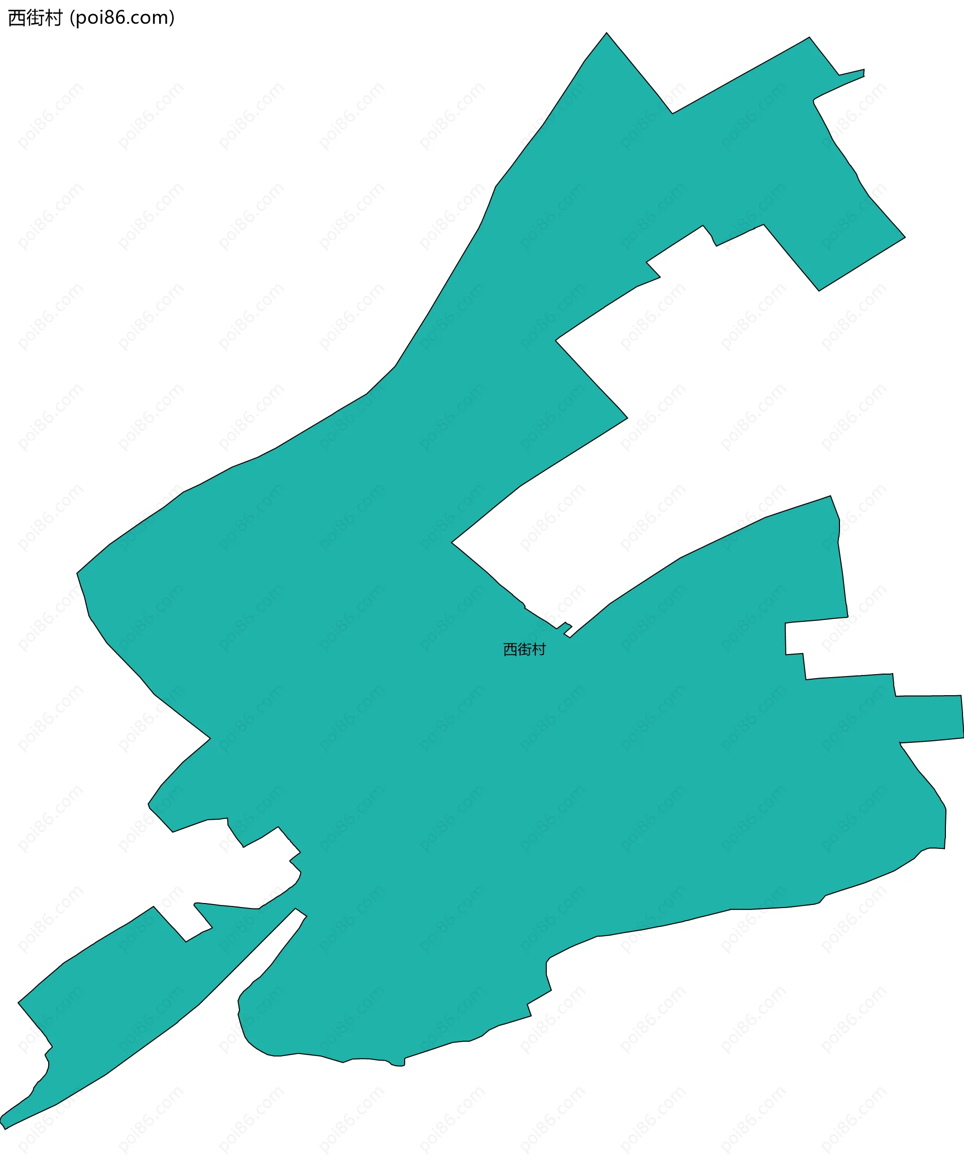 西街村边界地图