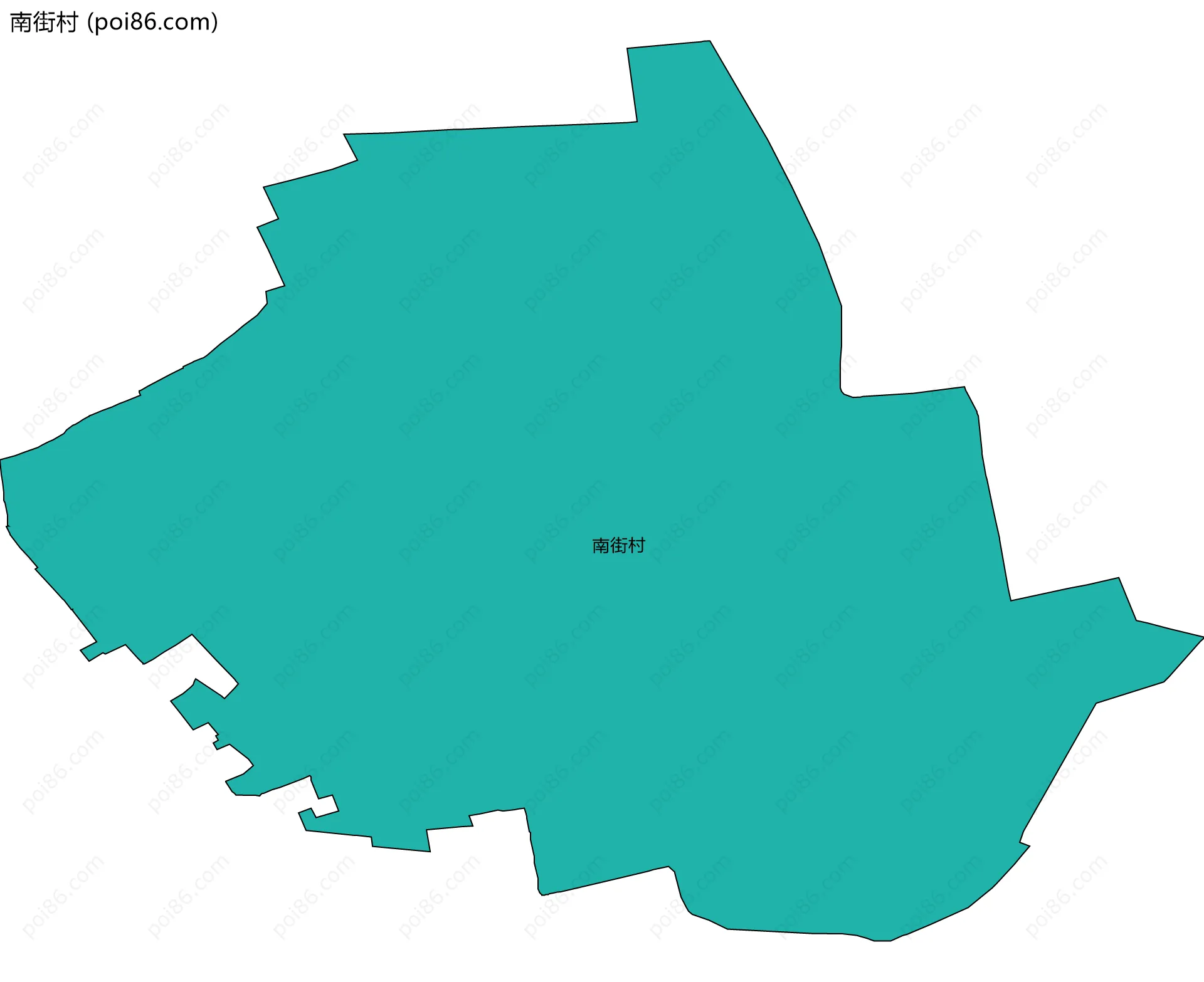 南街村边界地图