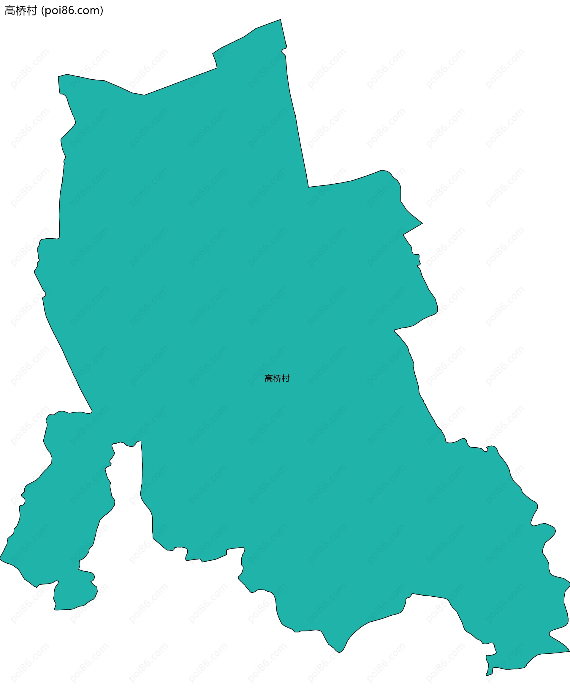 高桥村边界地图