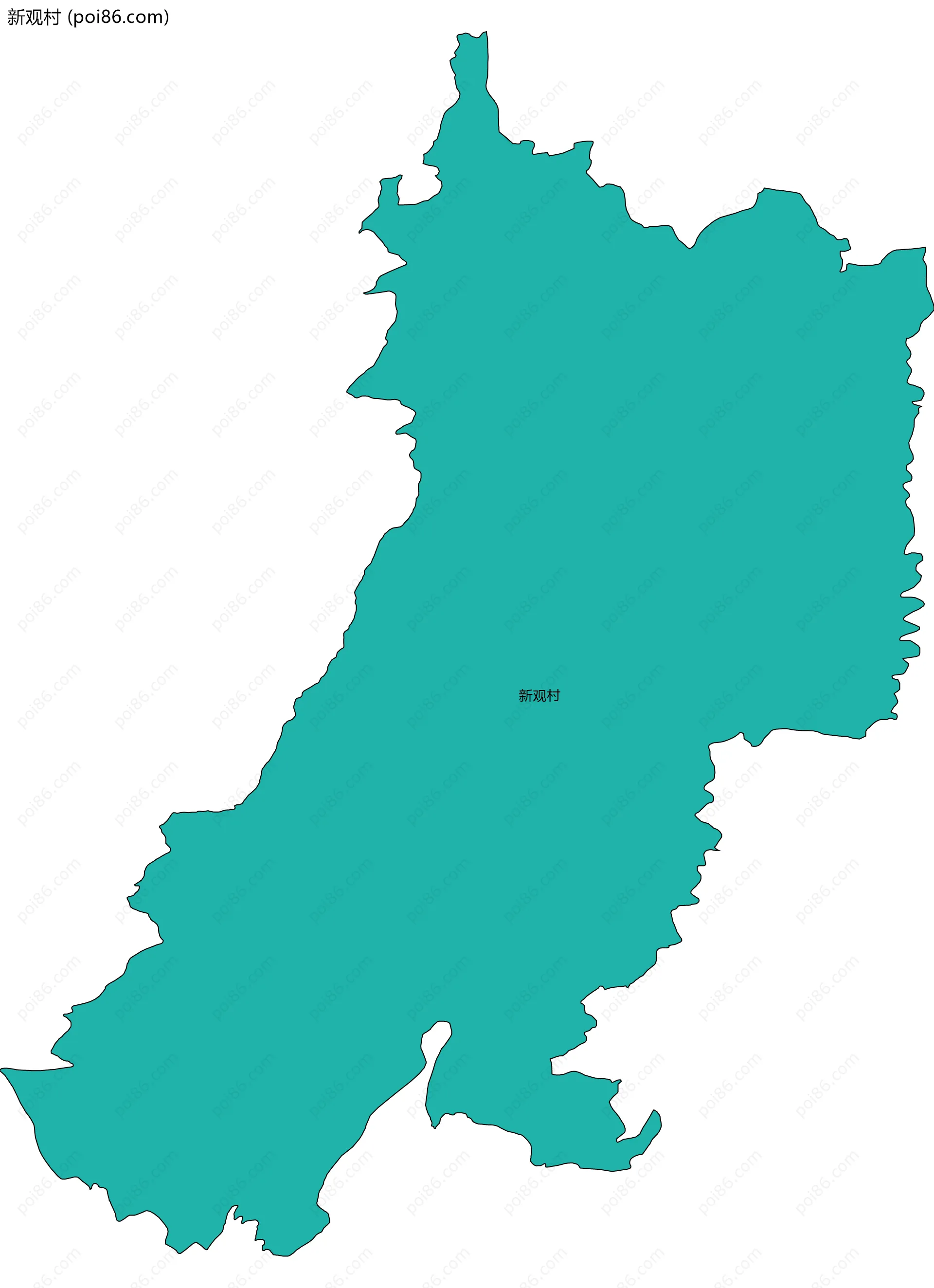 新观村边界地图