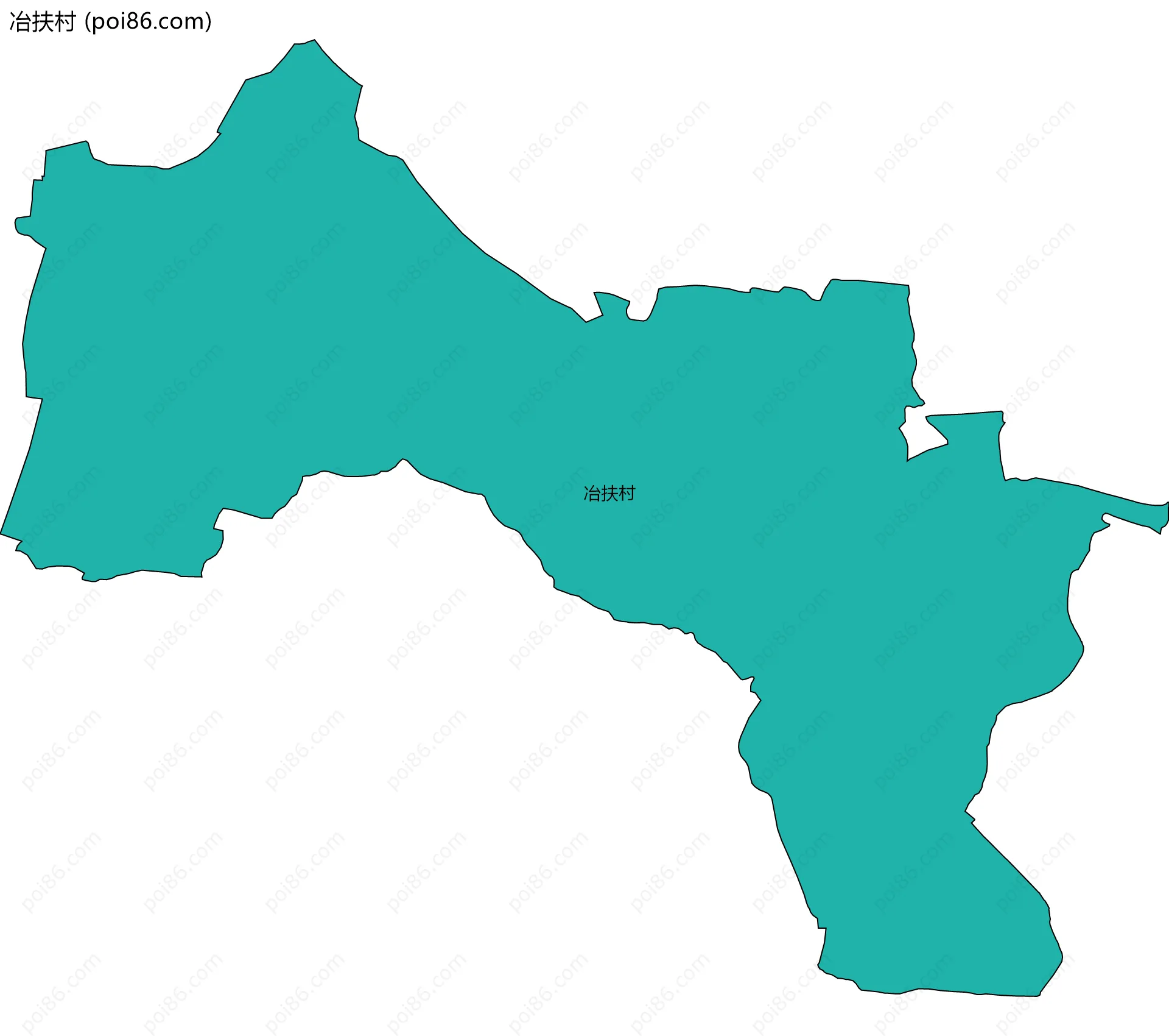 冶扶村边界地图