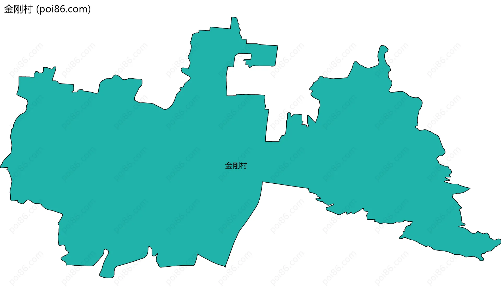 金刚村边界地图