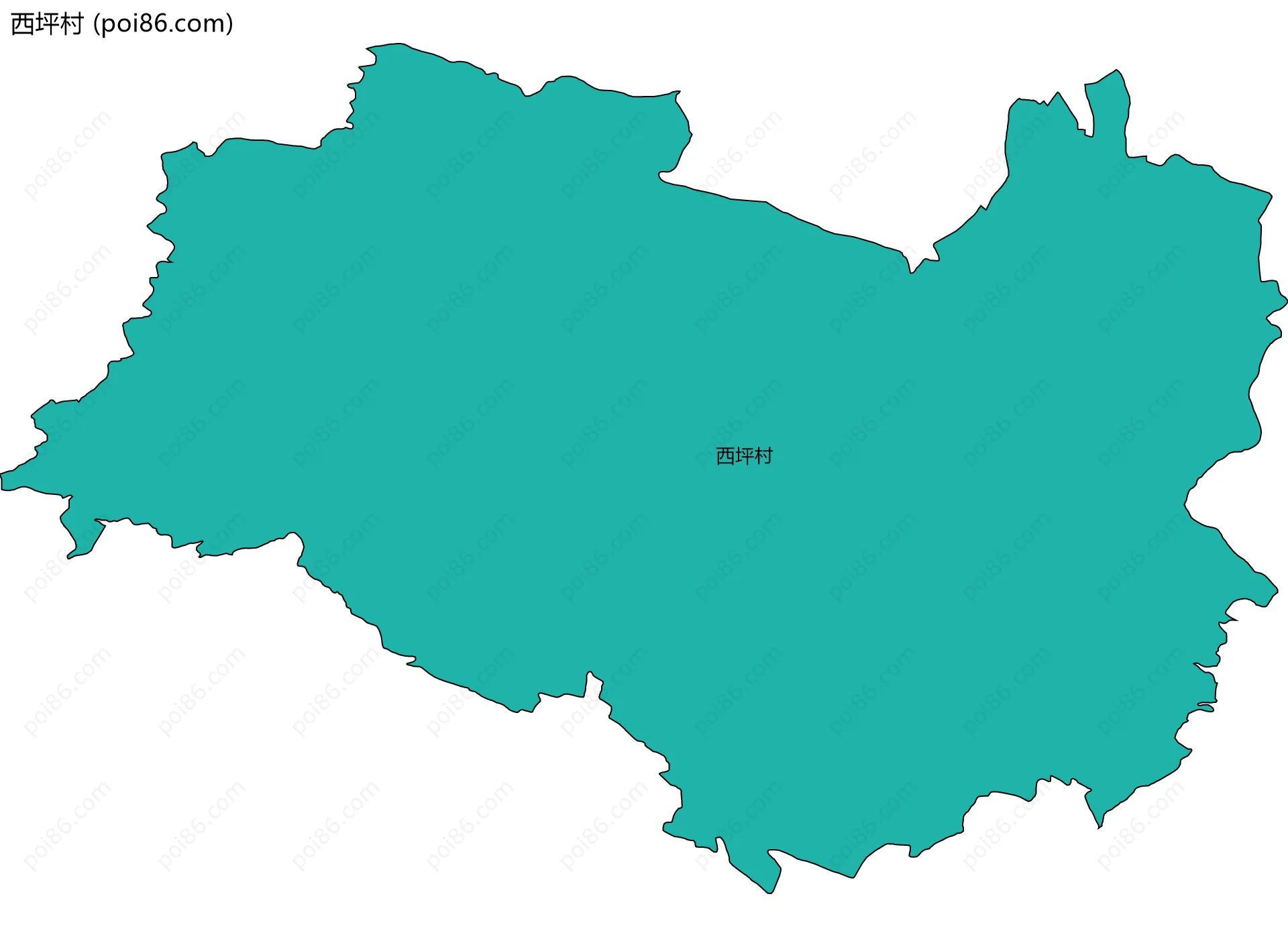 西坪村边界地图
