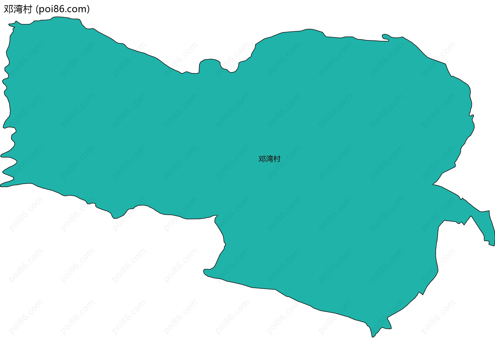 邓湾村边界地图