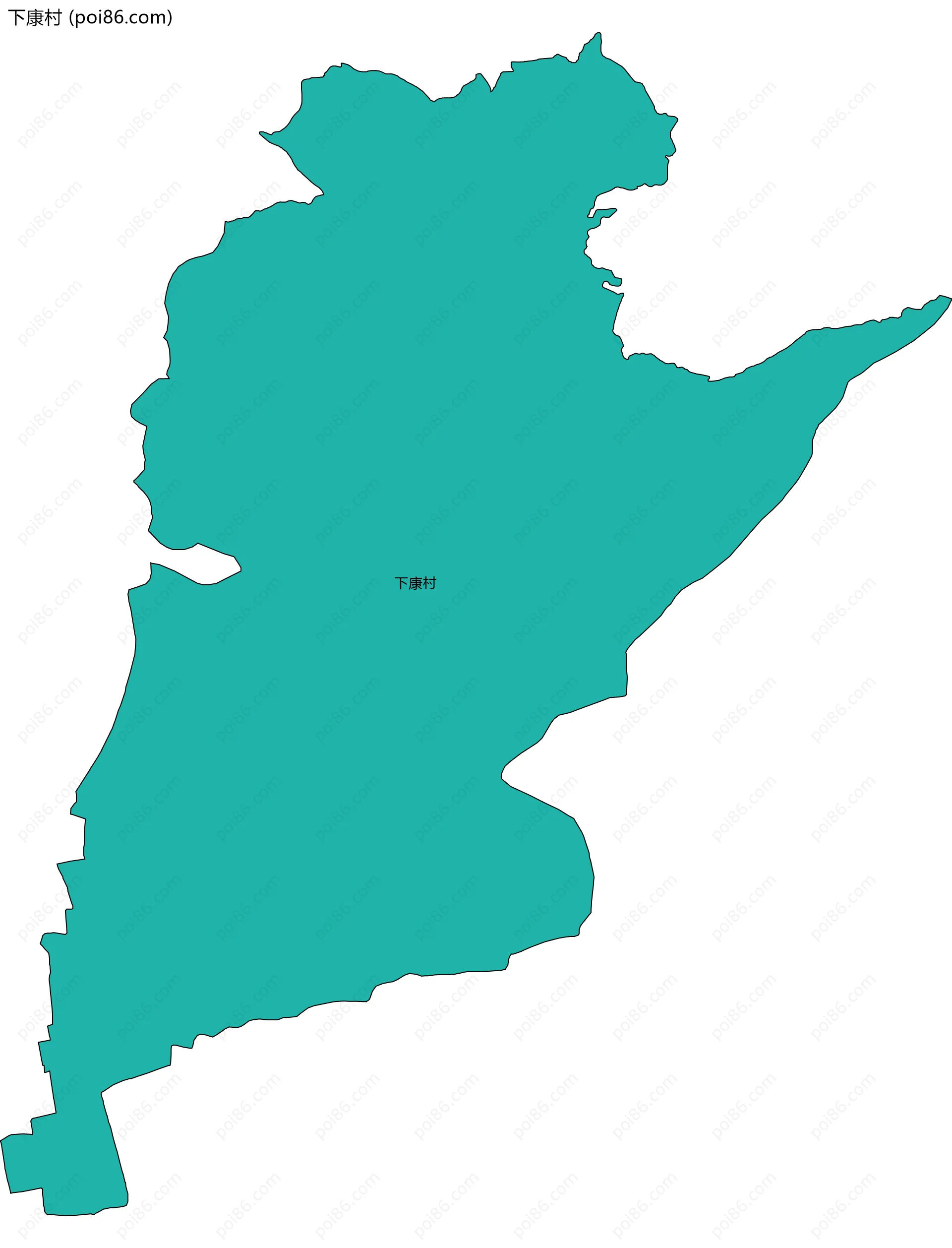 下康村边界地图
