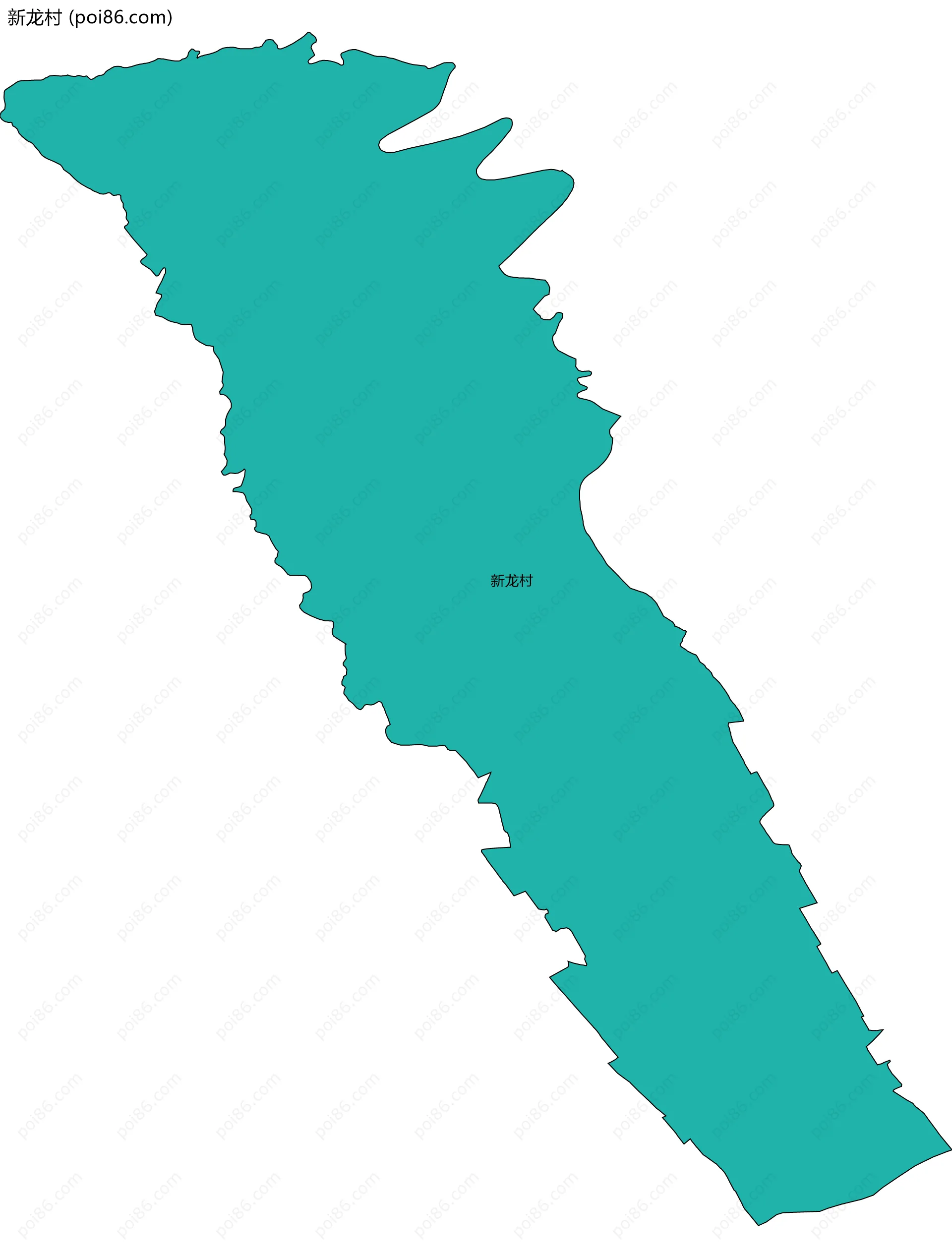 新龙村边界地图