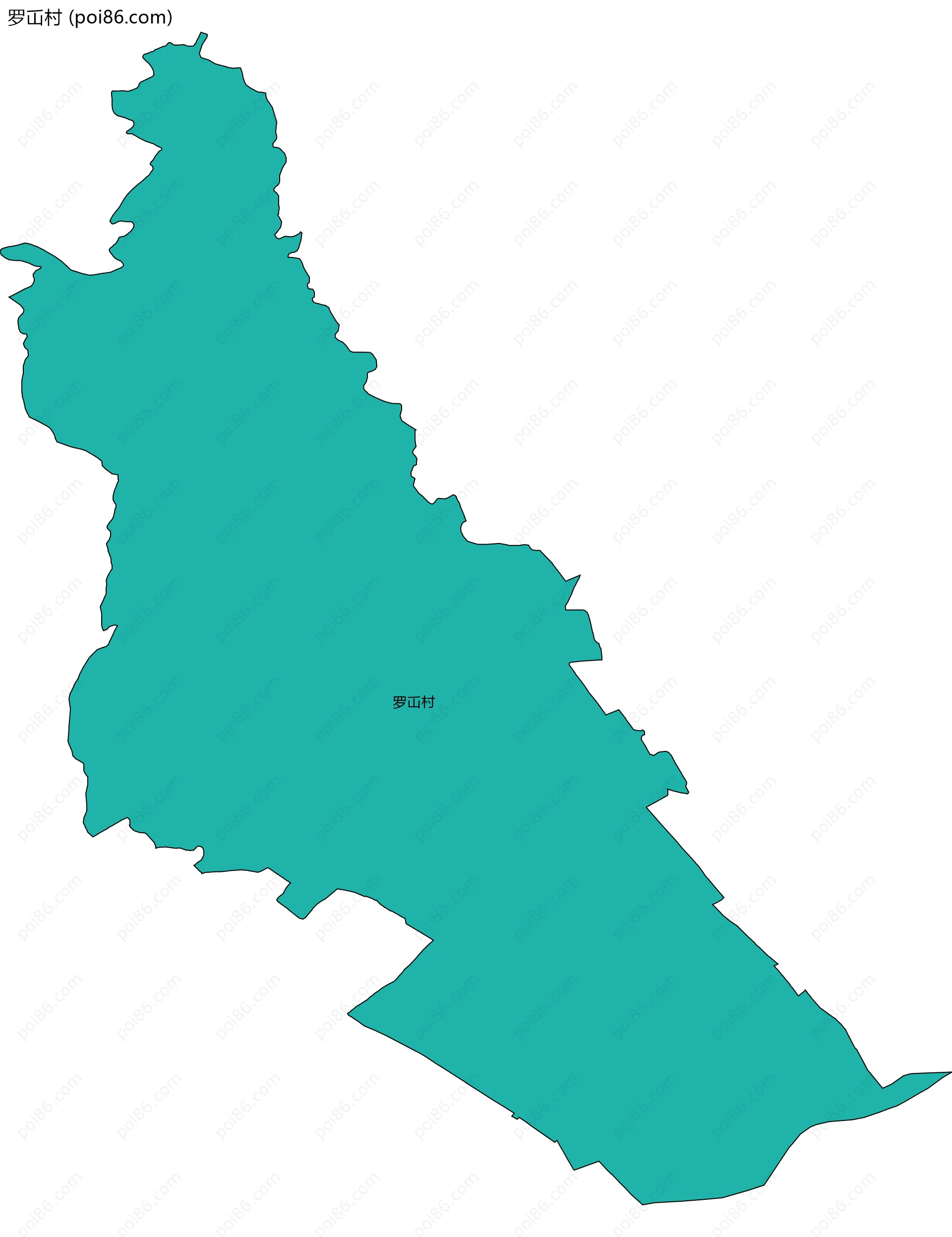 罗屲村边界地图