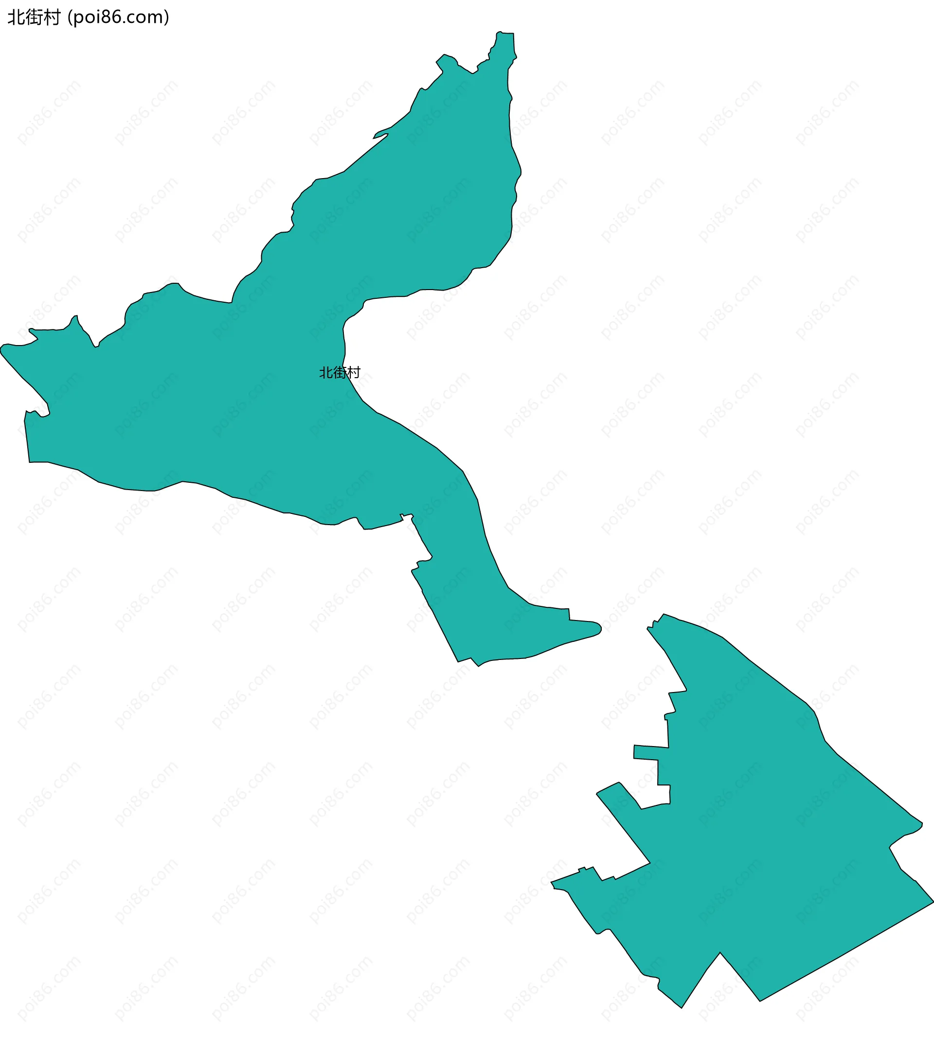 北街村边界地图