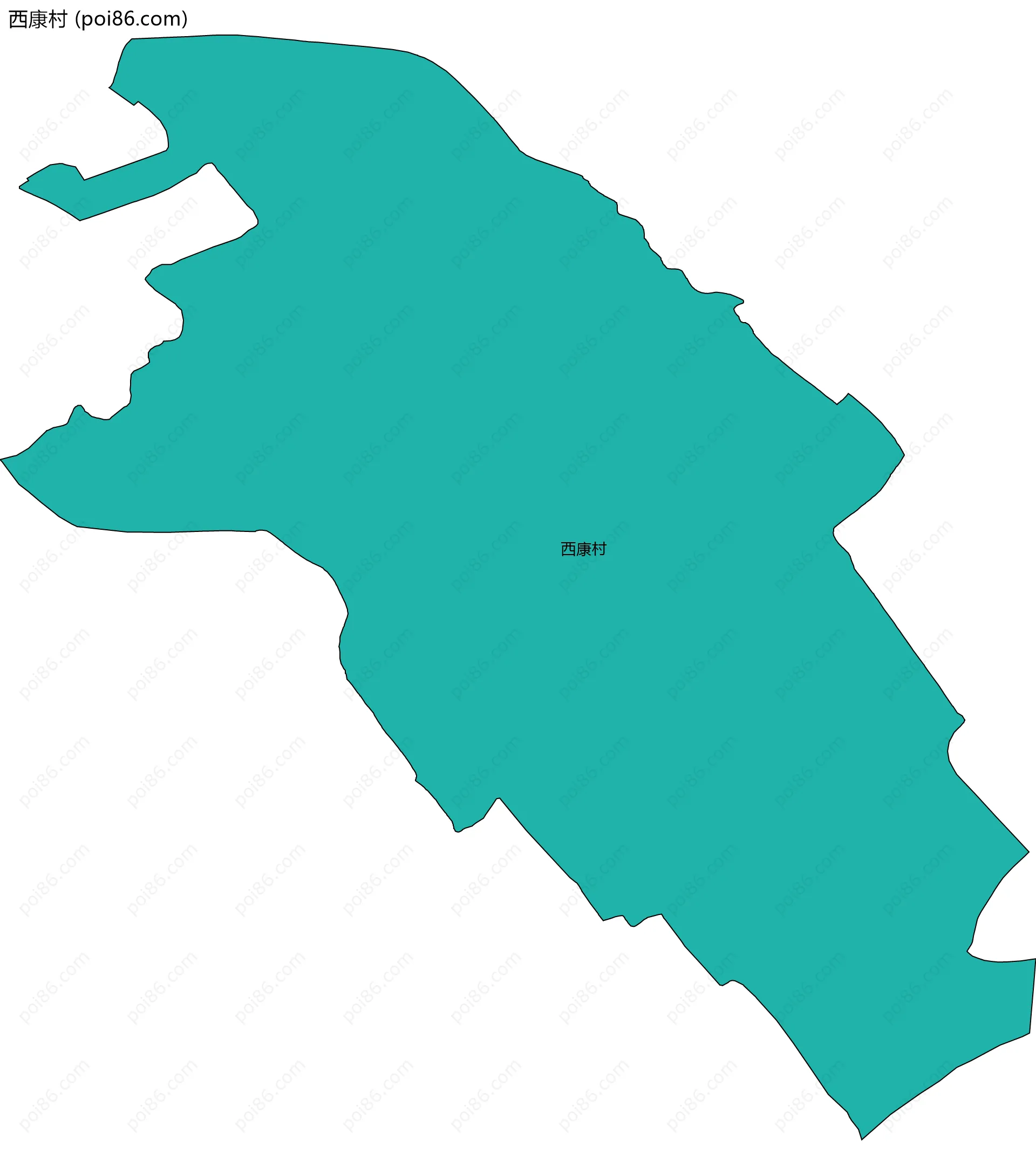 西康村边界地图