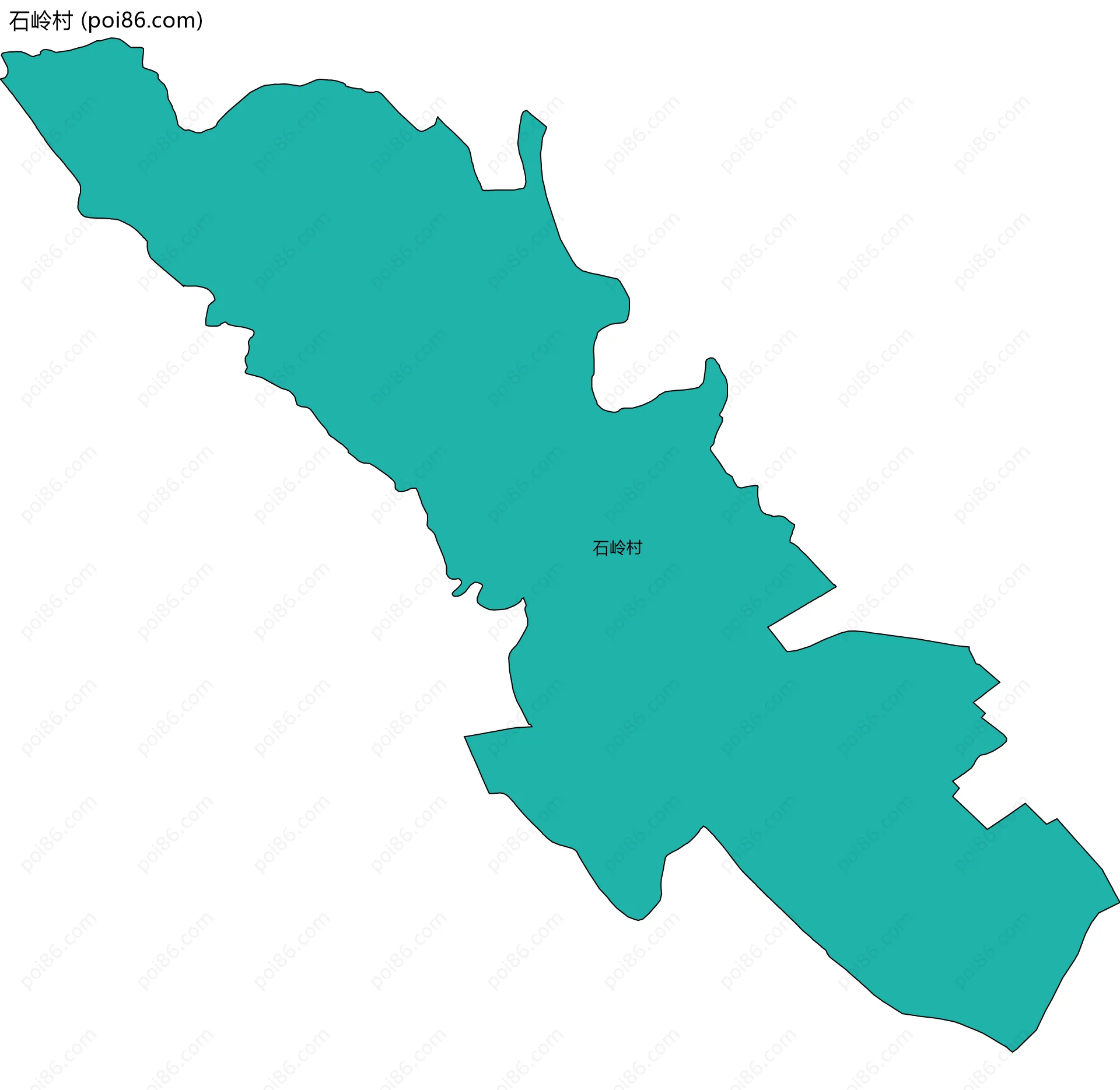 石岭村边界地图