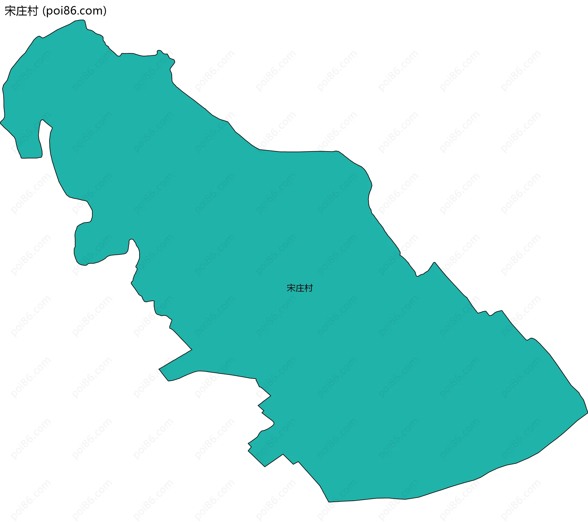 宋庄村边界地图