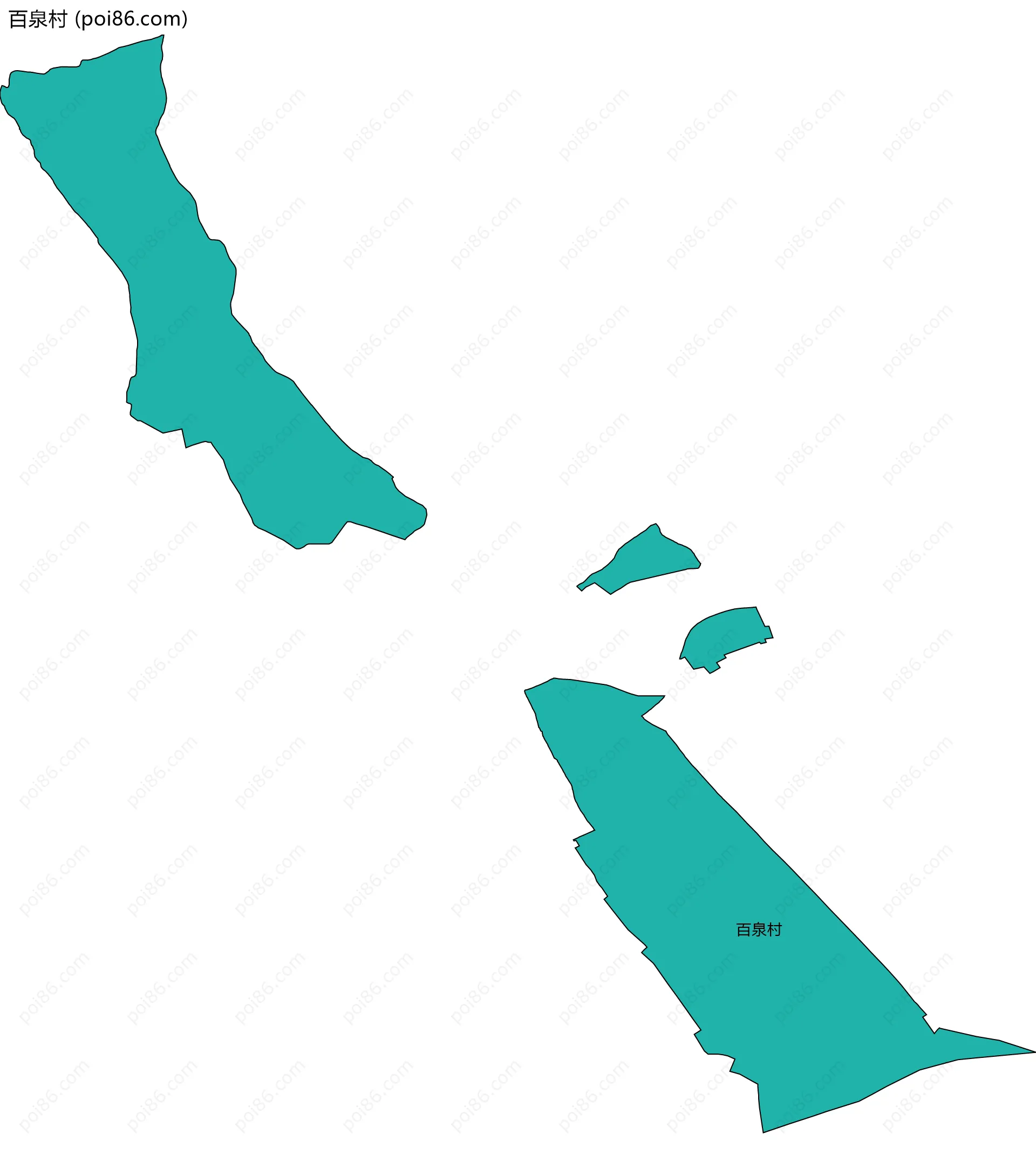 百泉村边界地图