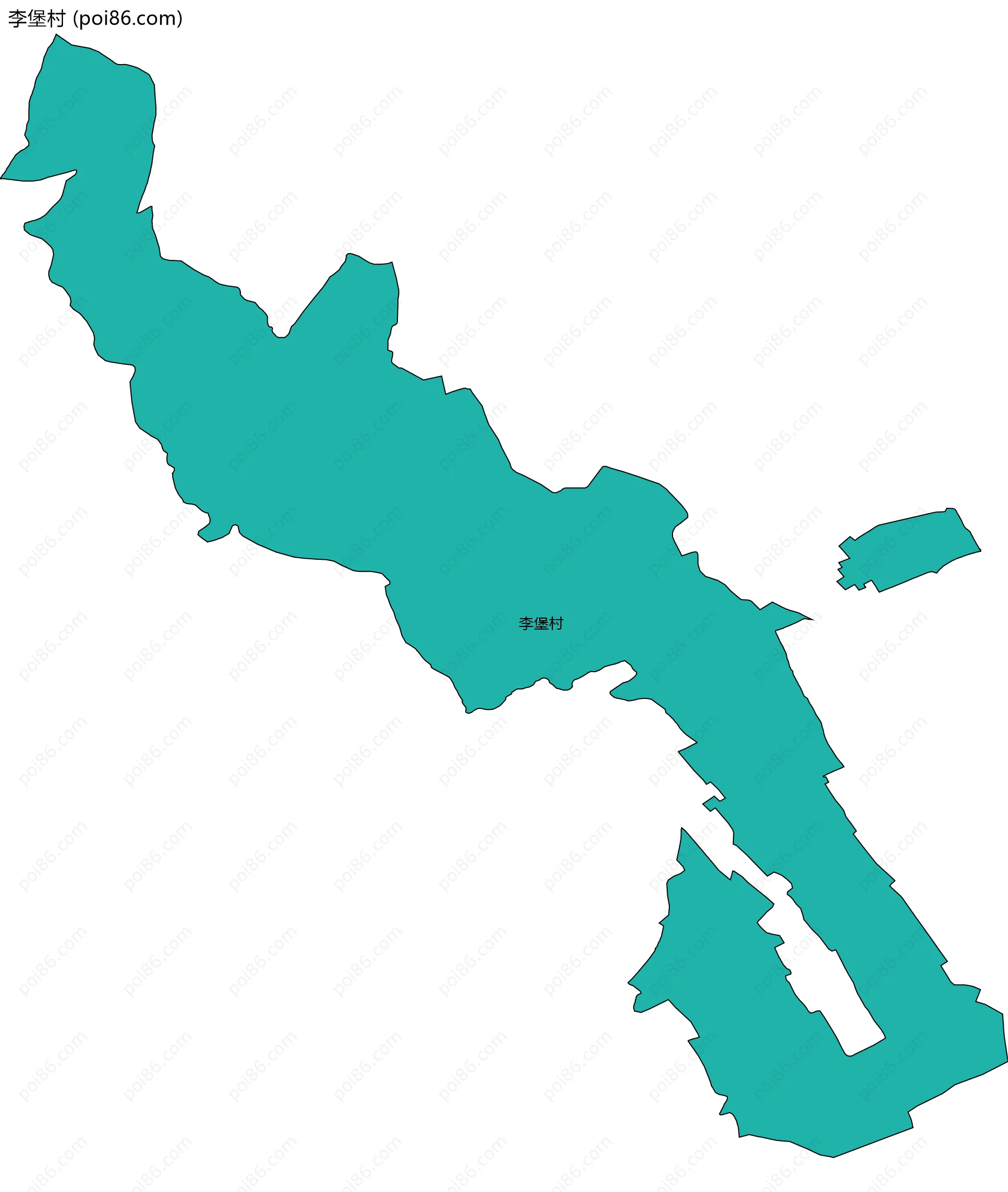 李堡村边界地图