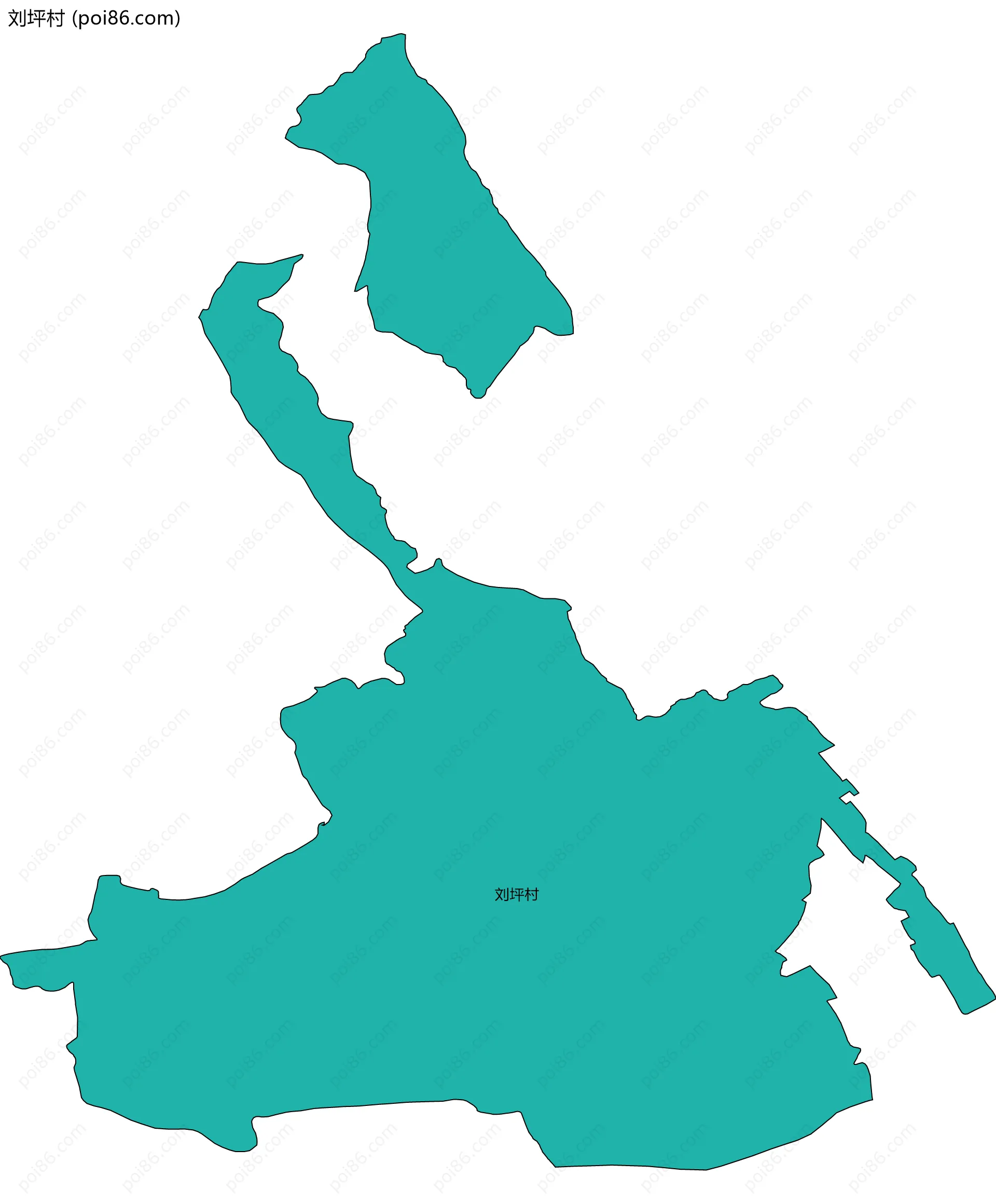 刘坪村边界地图