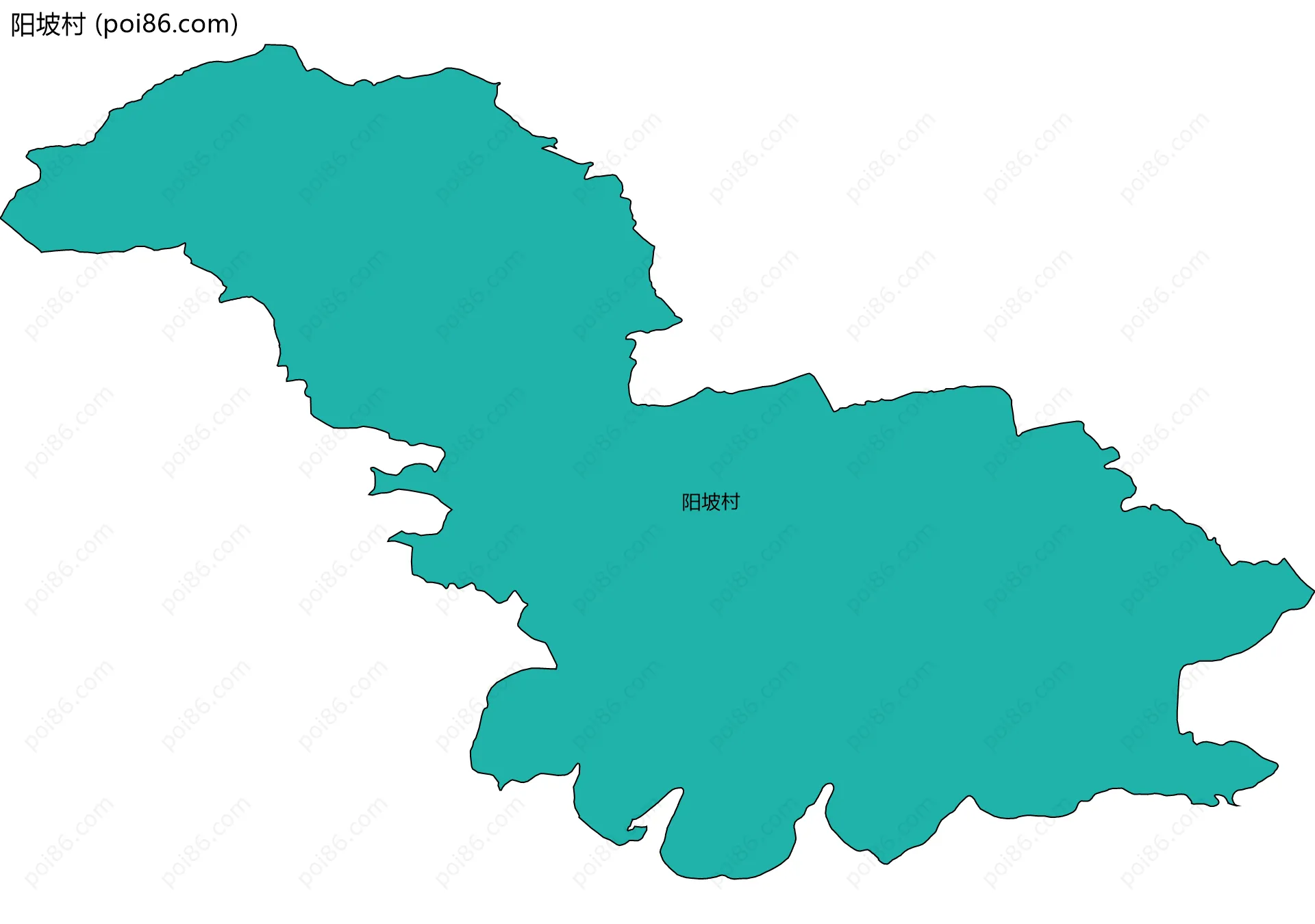 阳坡村边界地图