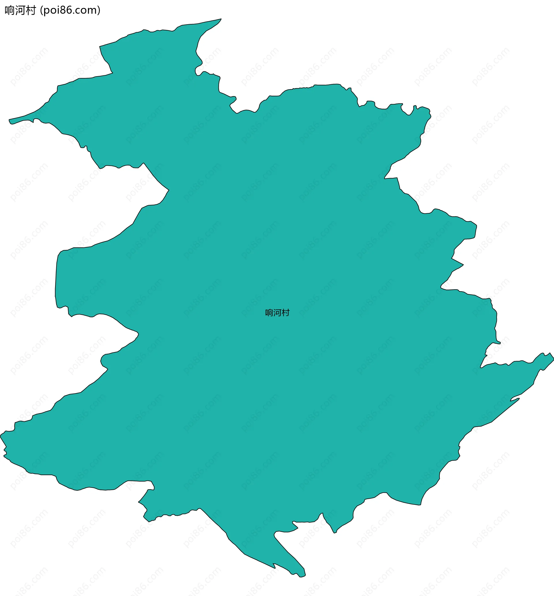 响河村边界地图