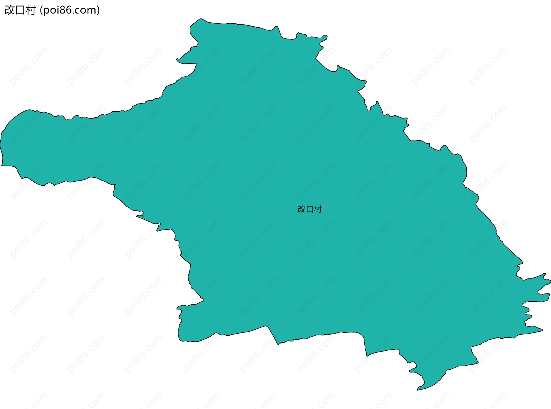 改口村边界地图