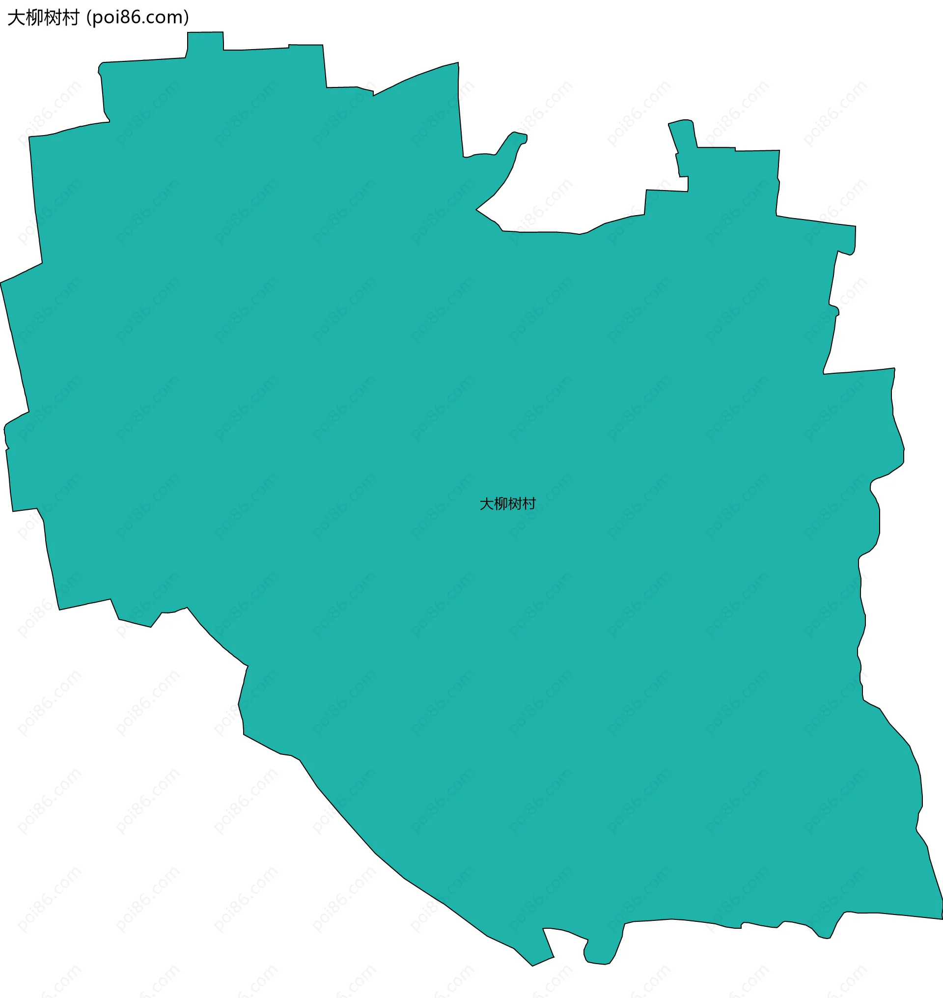 大柳树村边界地图