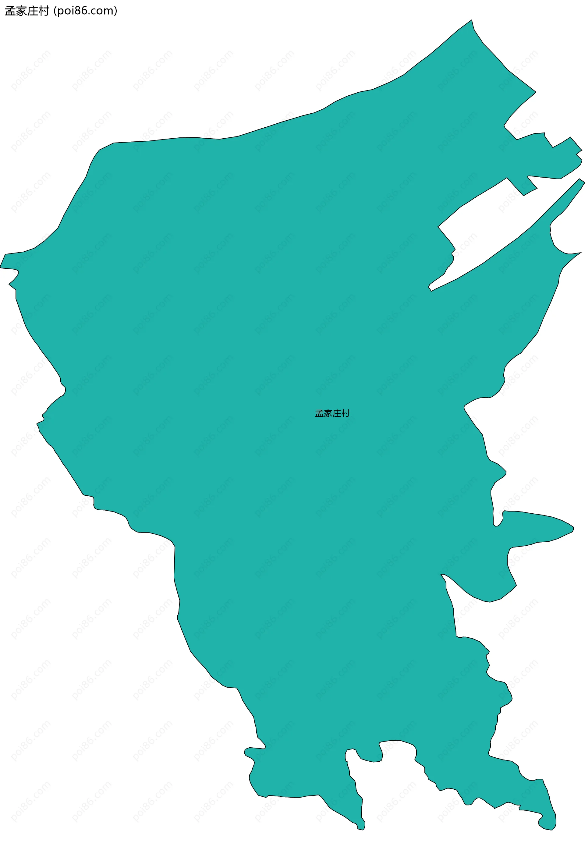 孟家庄村边界地图