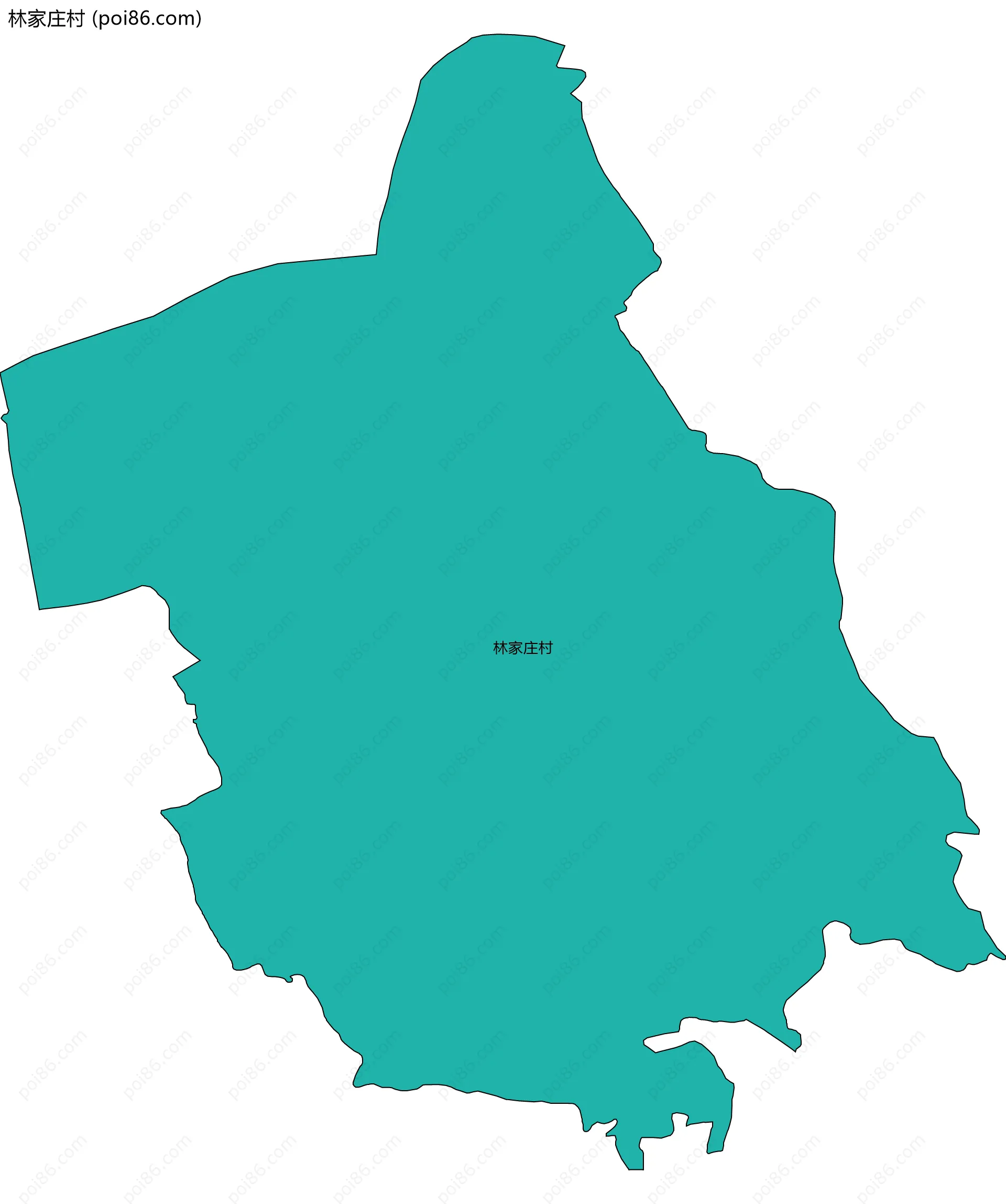 林家庄村边界地图