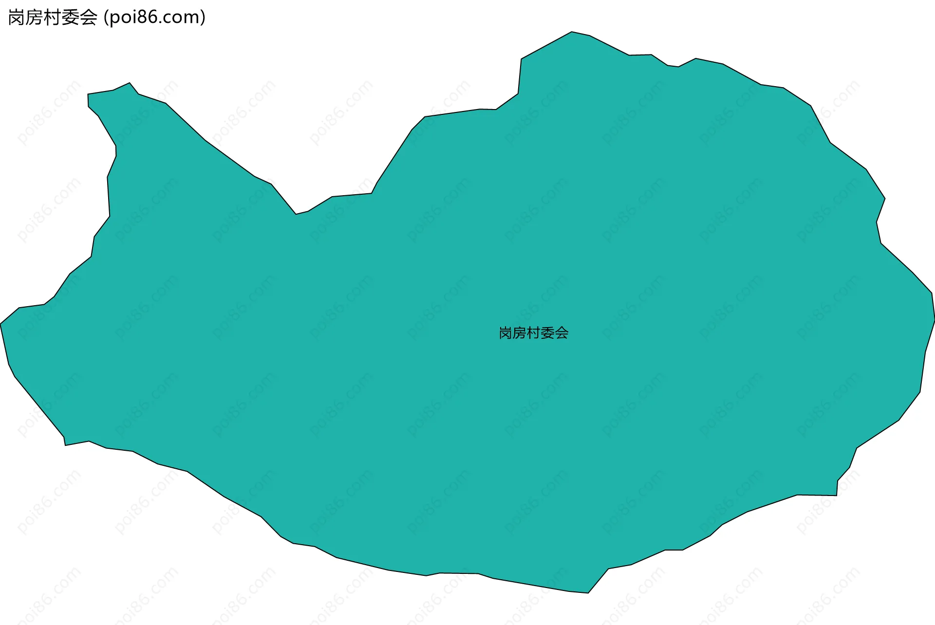岗房村委会边界地图