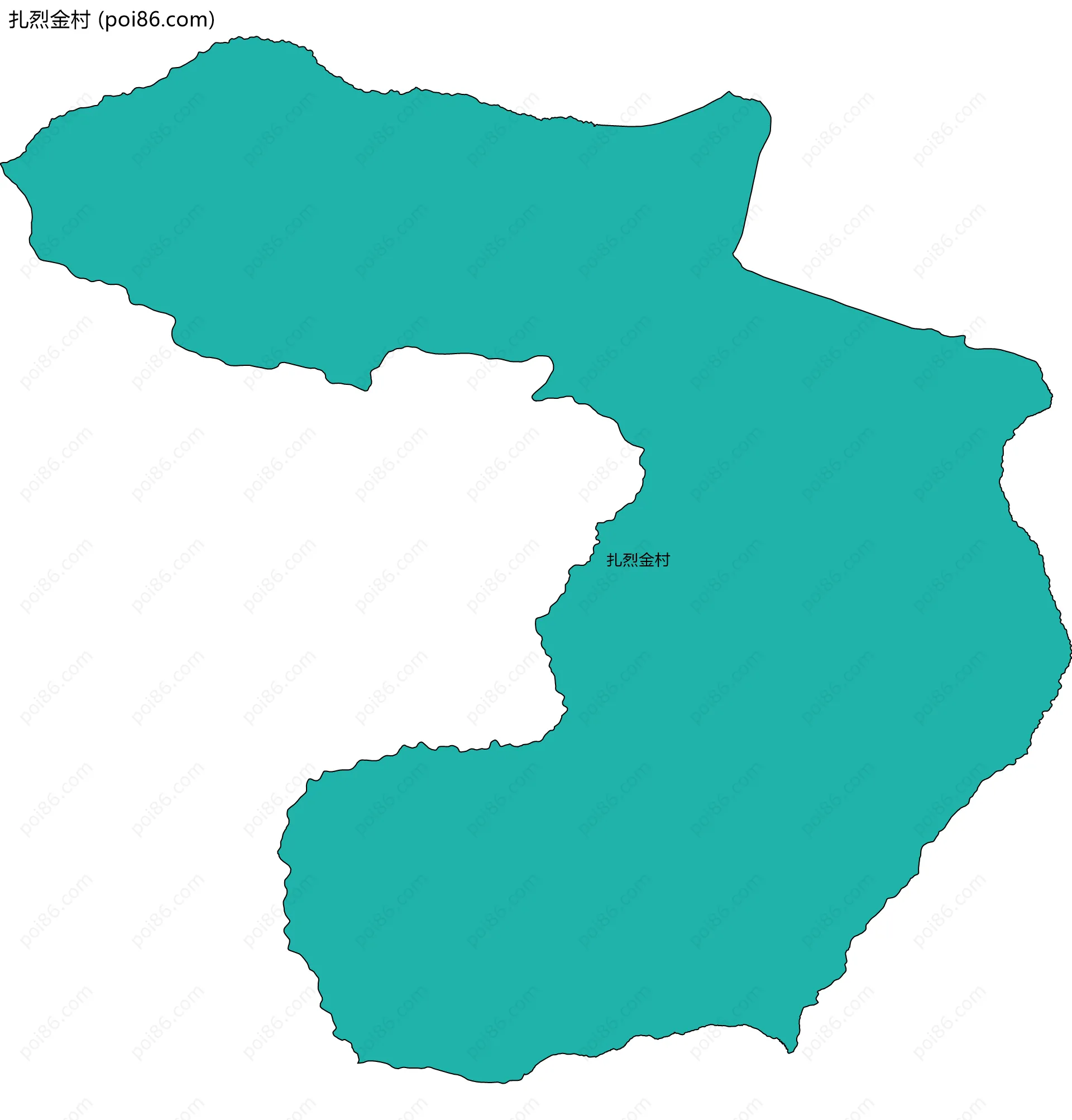 扎烈金村边界地图