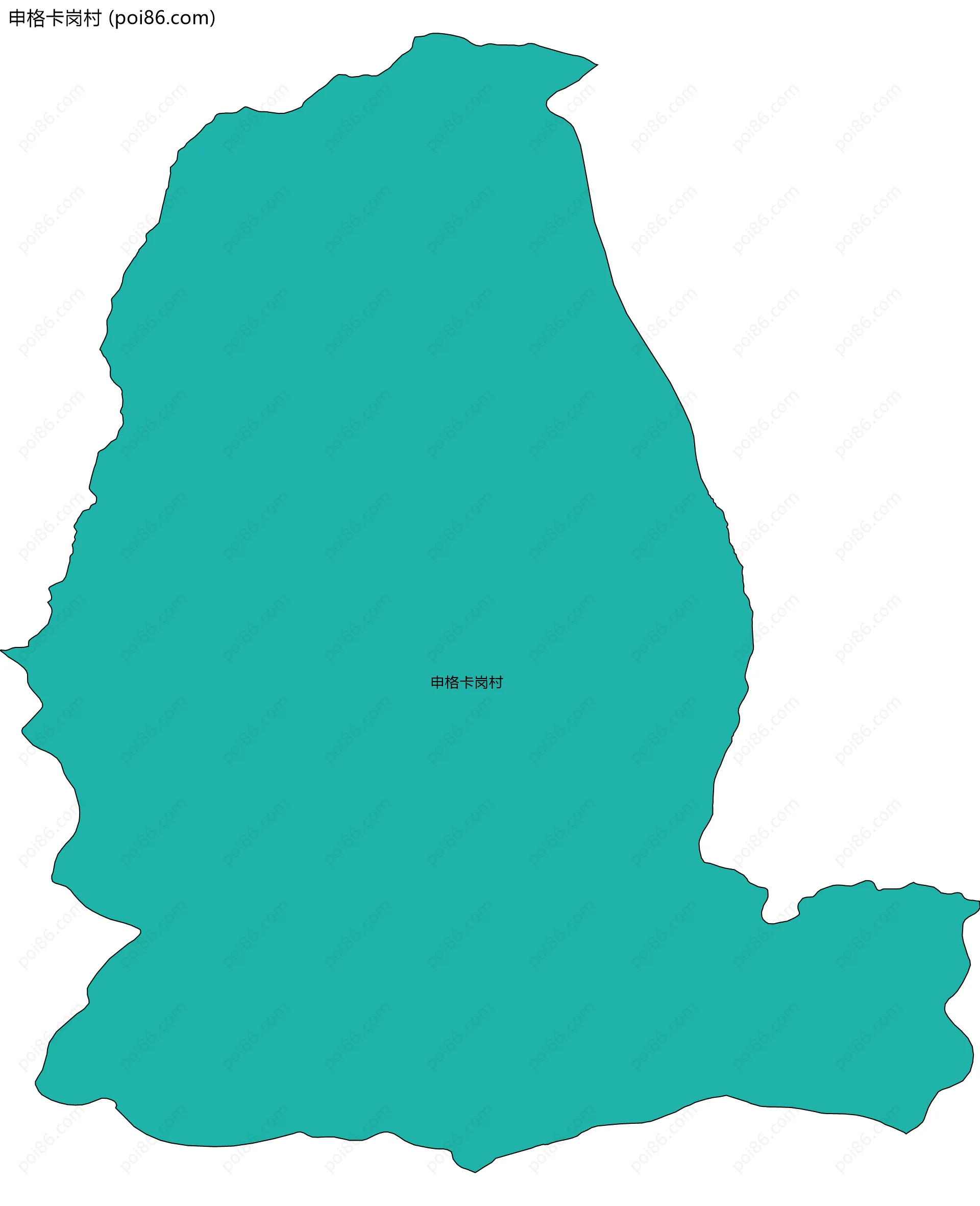 申格卡岗村边界地图