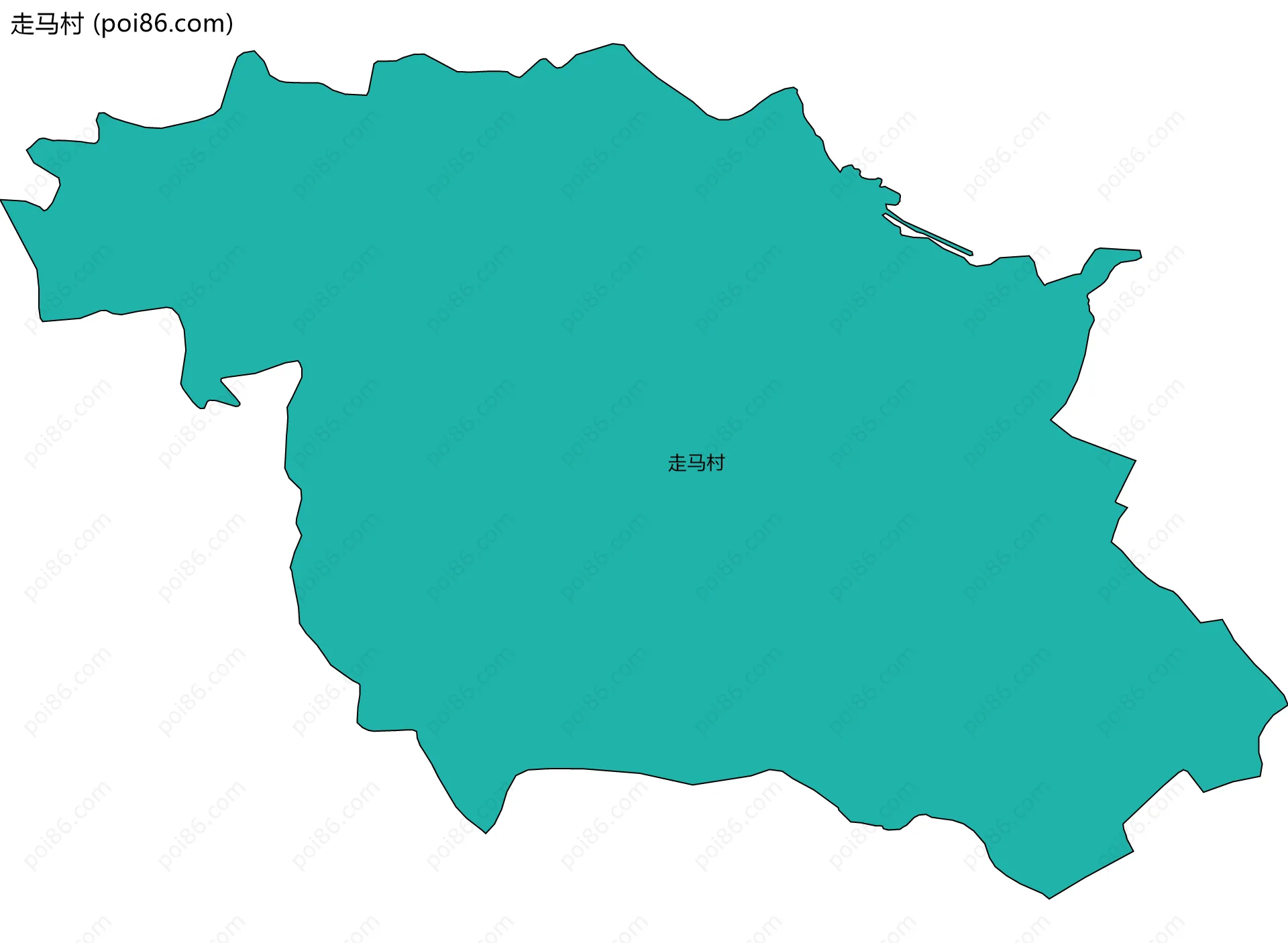 走马村边界地图