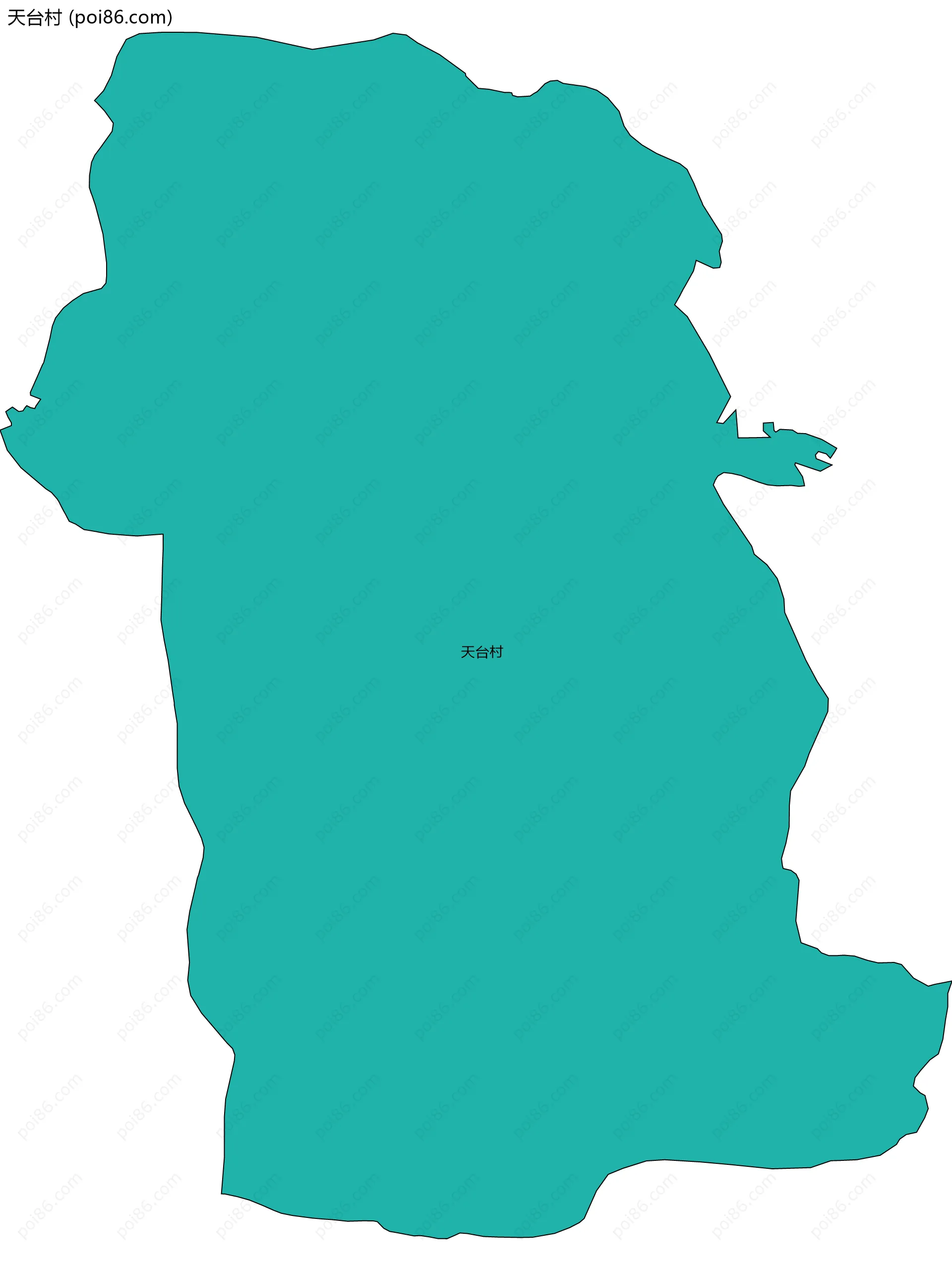 天台村边界地图