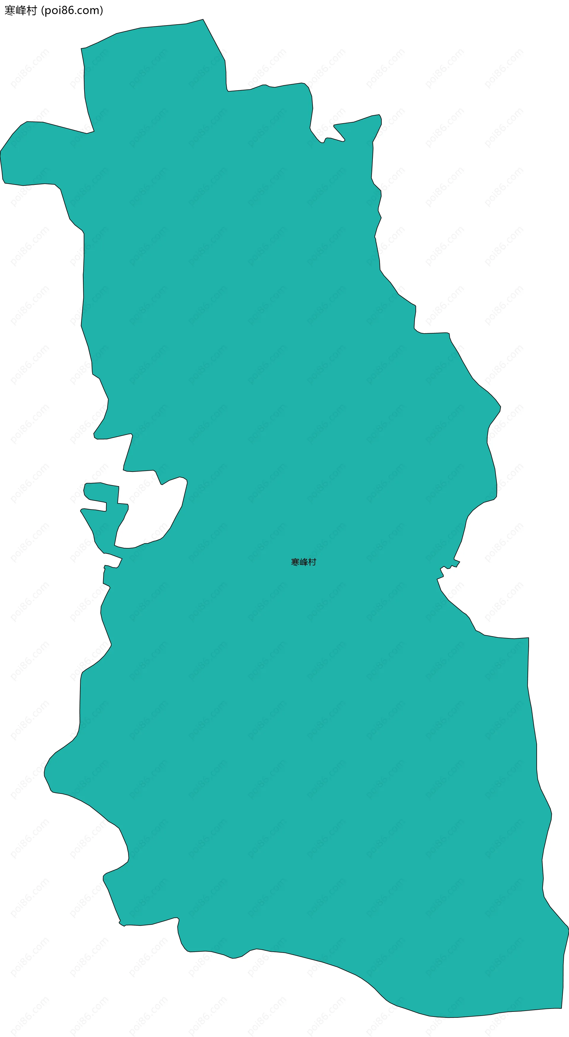 寒峰村边界地图