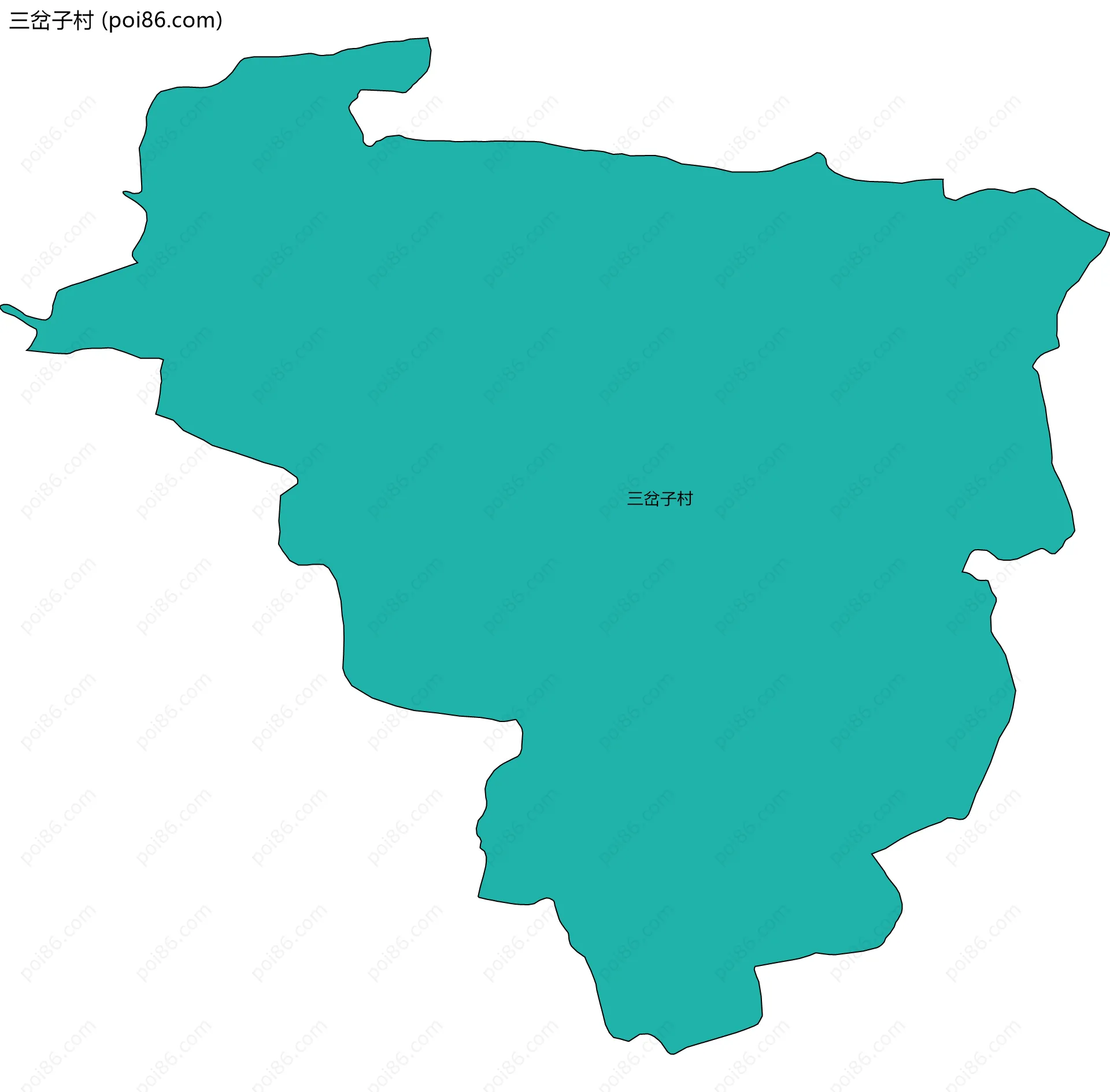 三岔子村边界地图