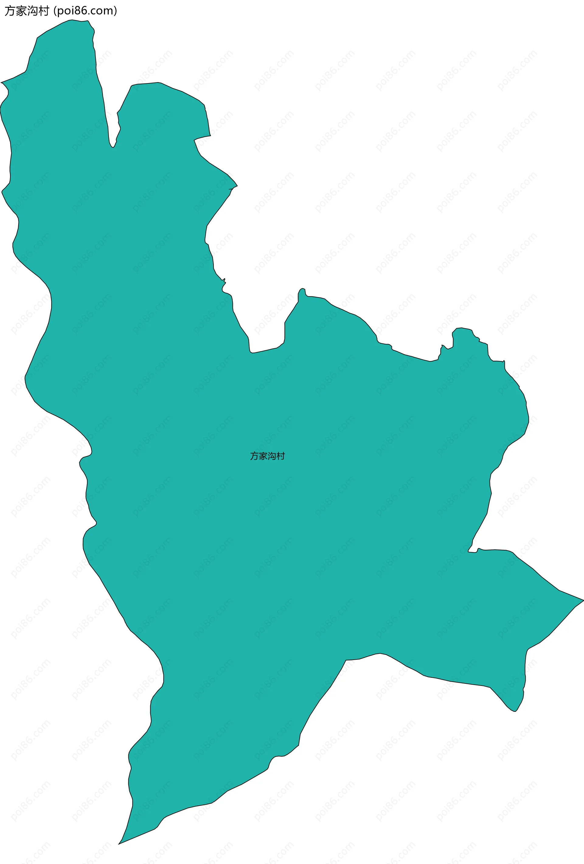 方家沟村边界地图