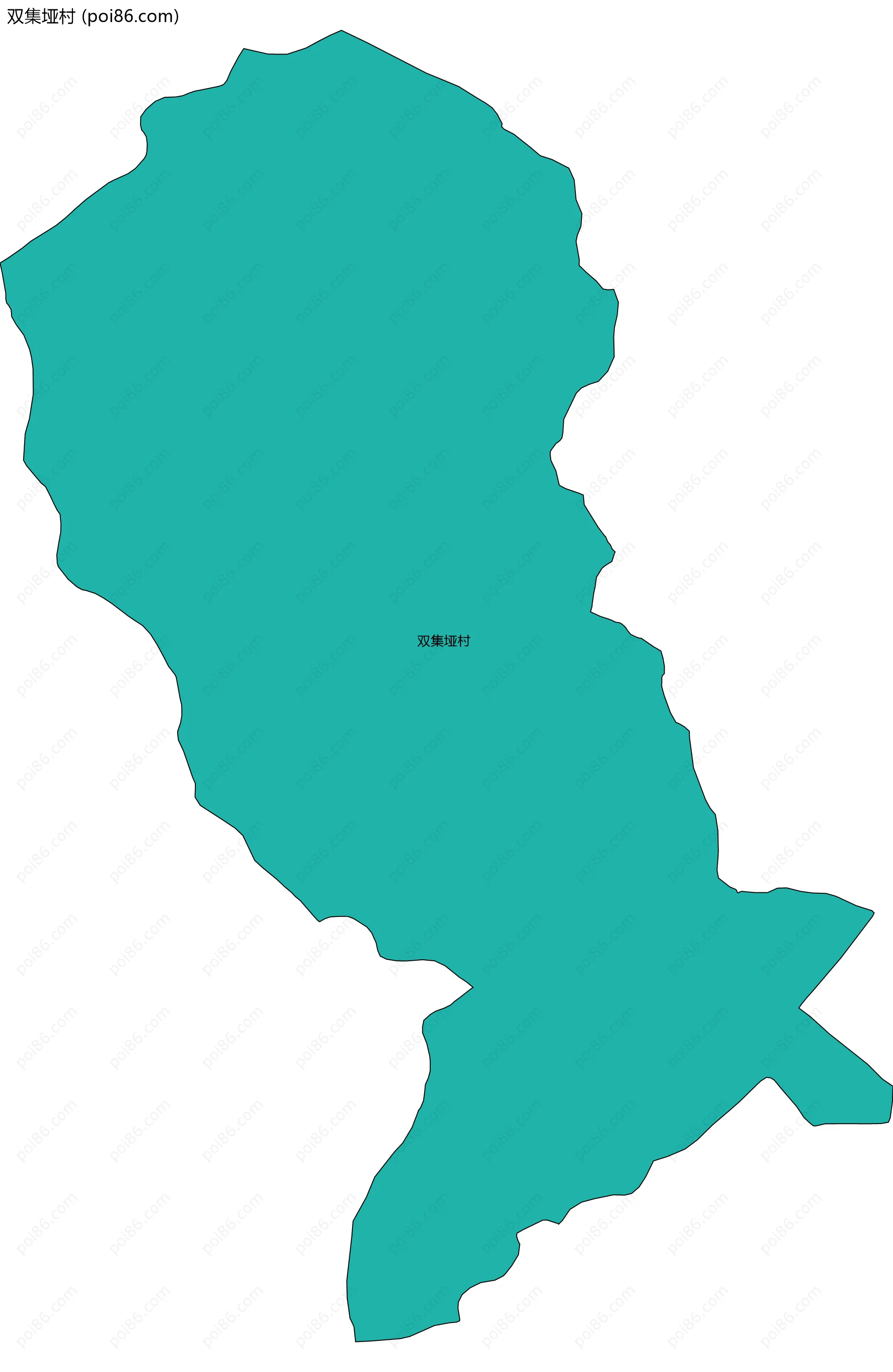 双集垭村边界地图