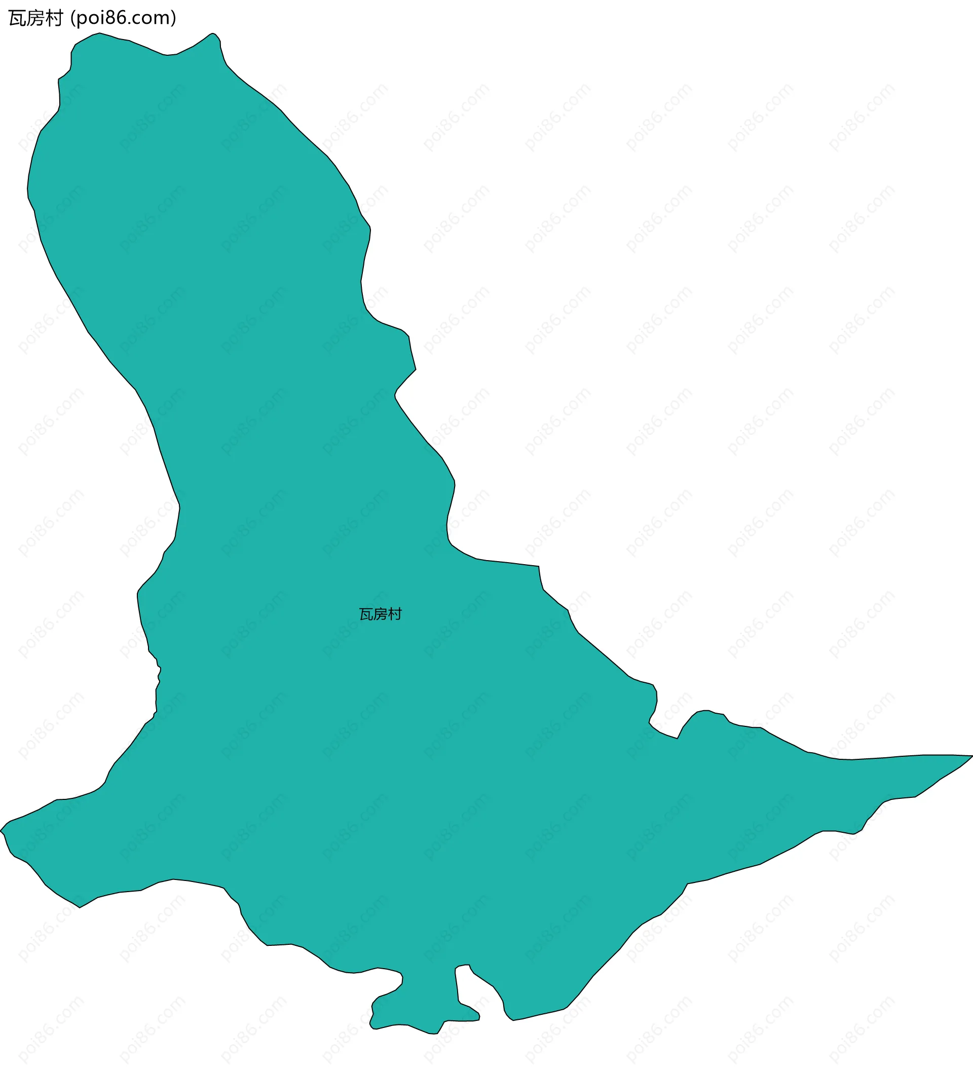 瓦房村边界地图