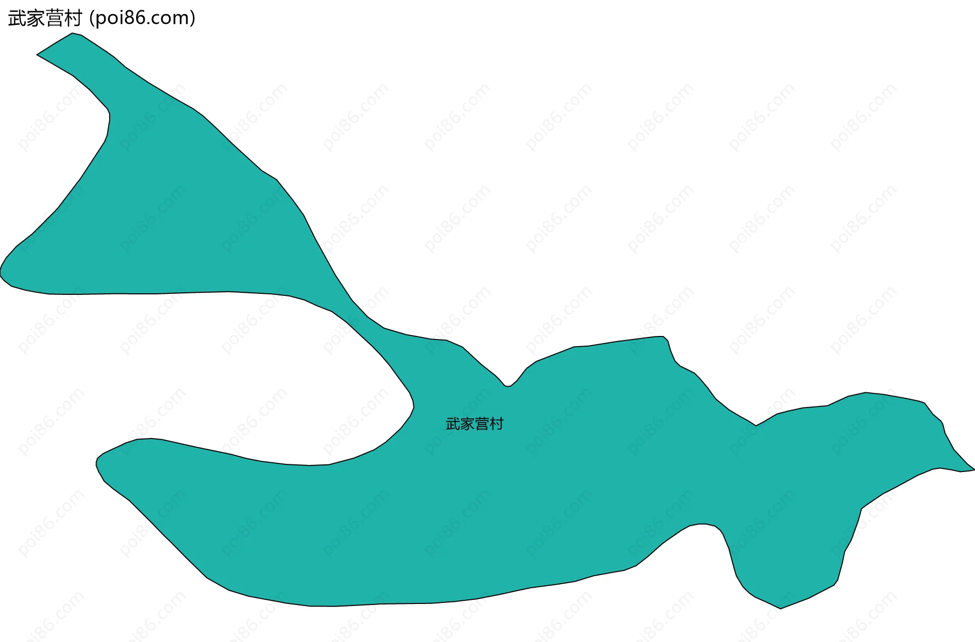 武家营村边界地图