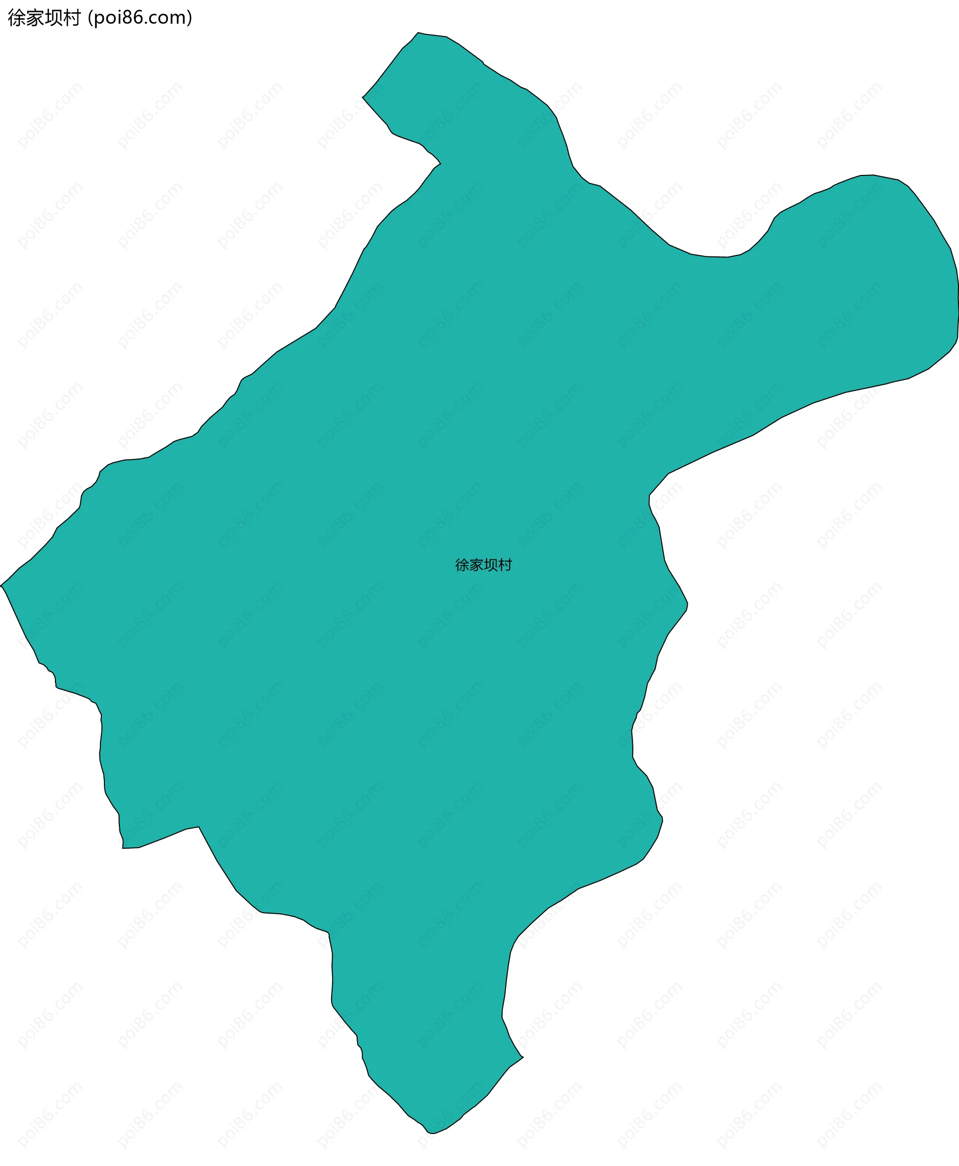 徐家坝村边界地图