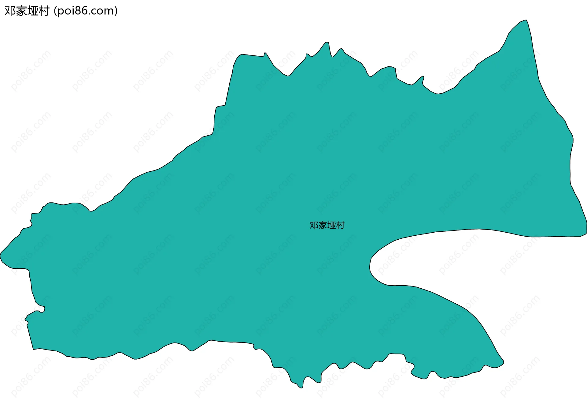 邓家垭村边界地图