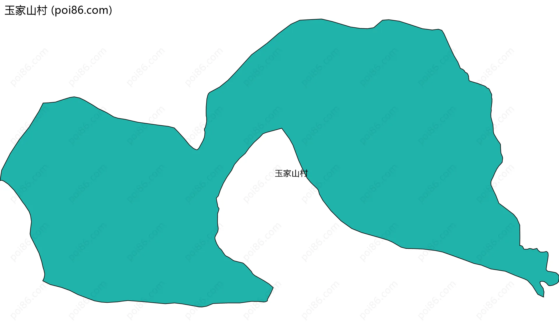 玉家山村边界地图