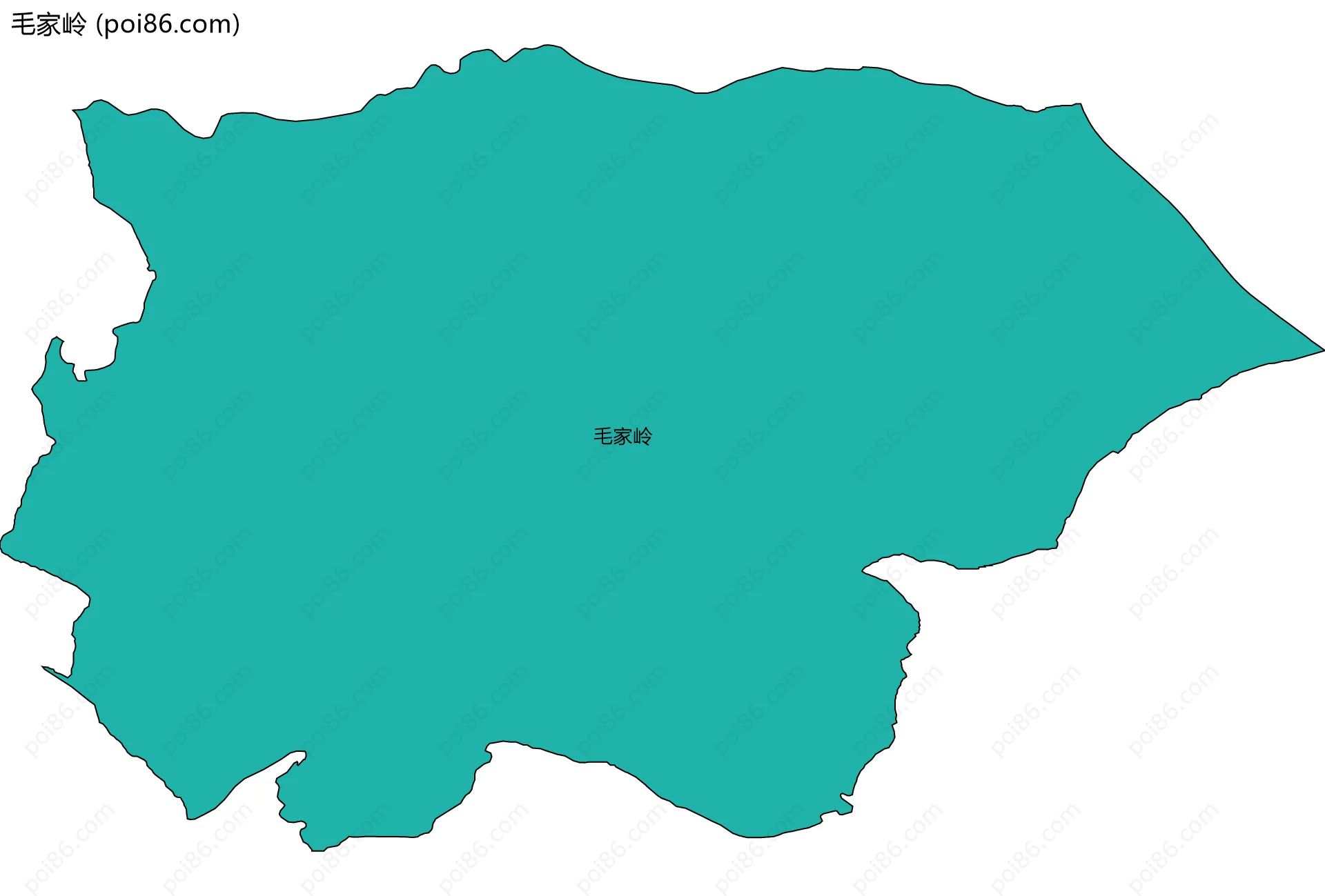 毛家岭边界地图