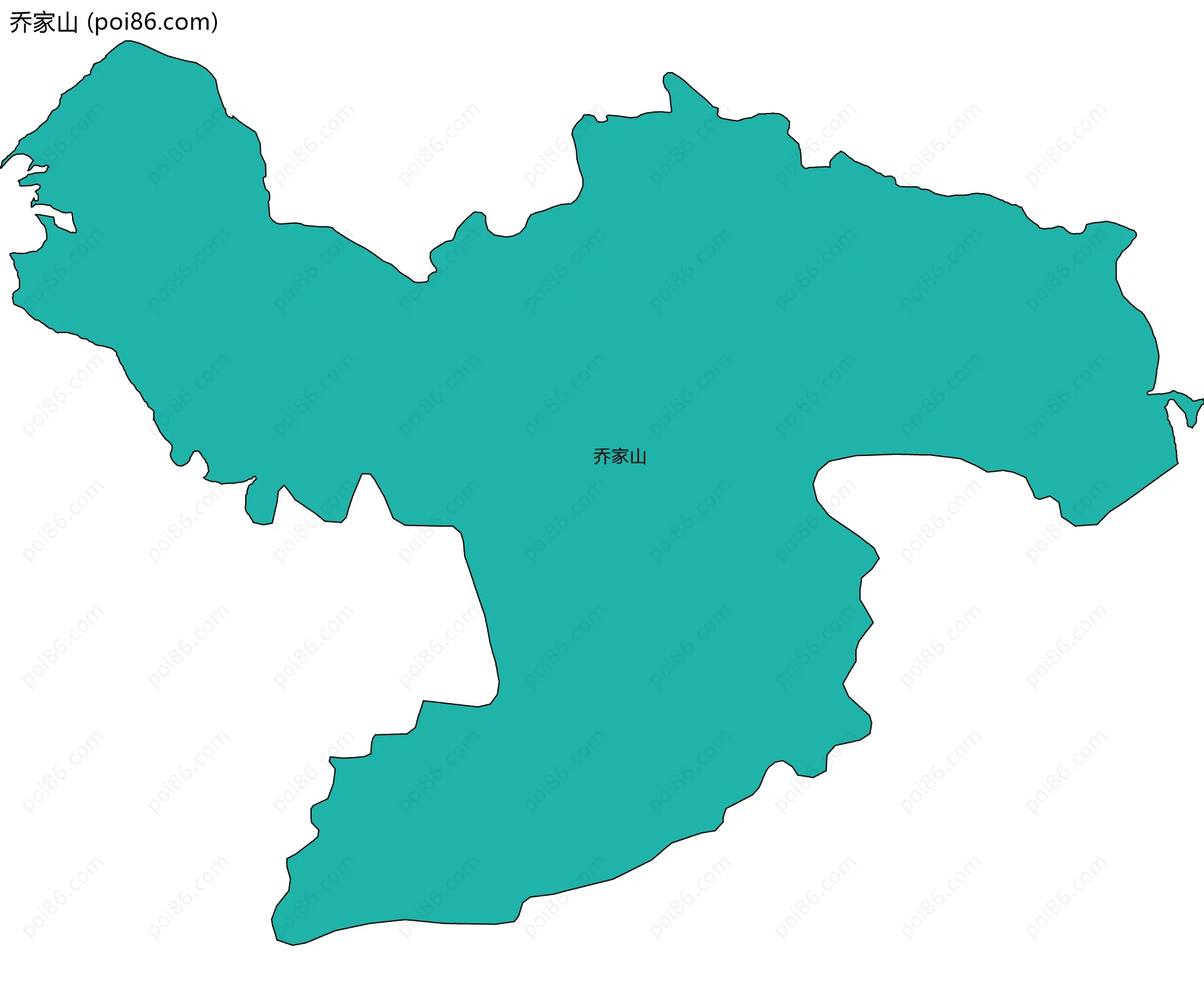 乔家山边界地图